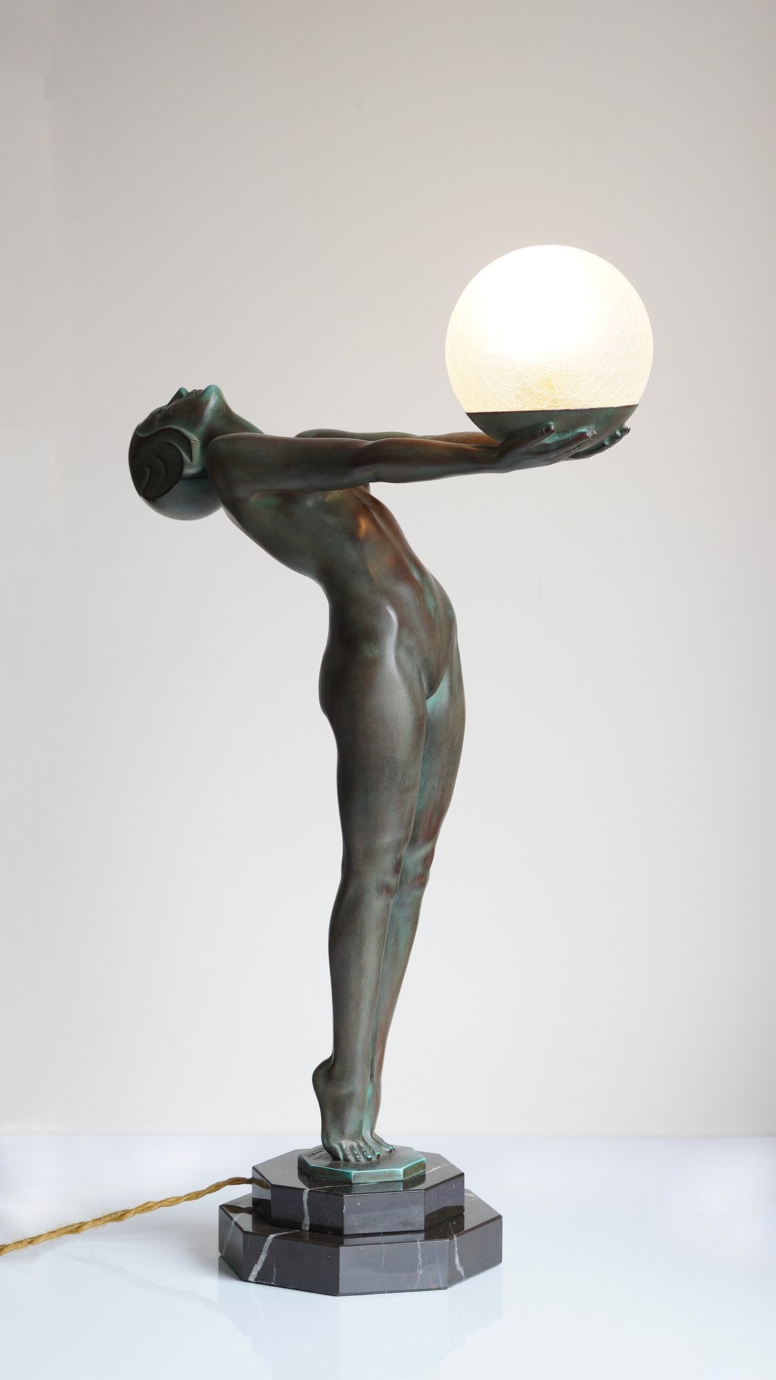 Art Deco ''Luminia'' table lamp by Max Le Verrier 1920