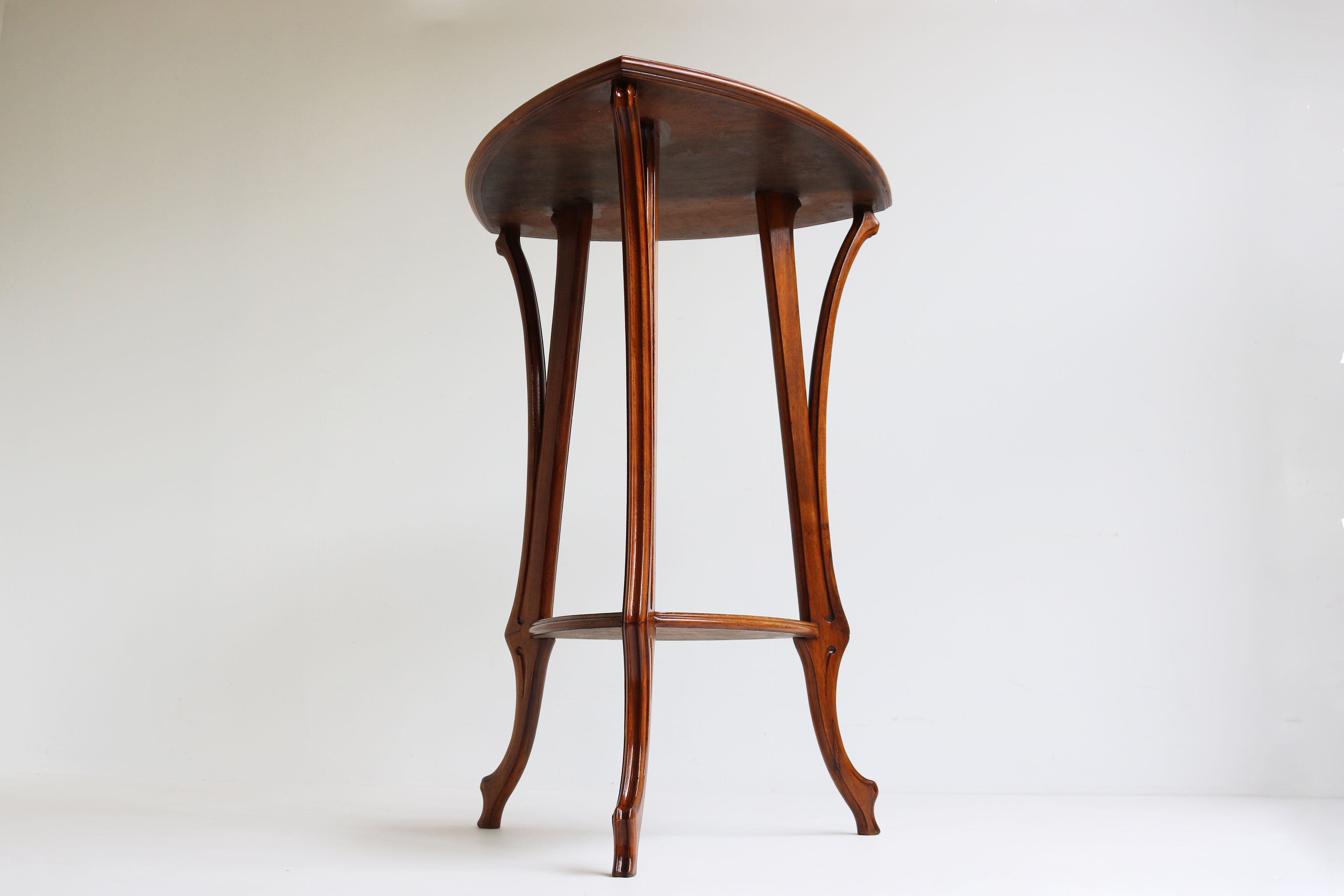 Antique Art Nouveau side table / gueridon by Emile Gallé 1905