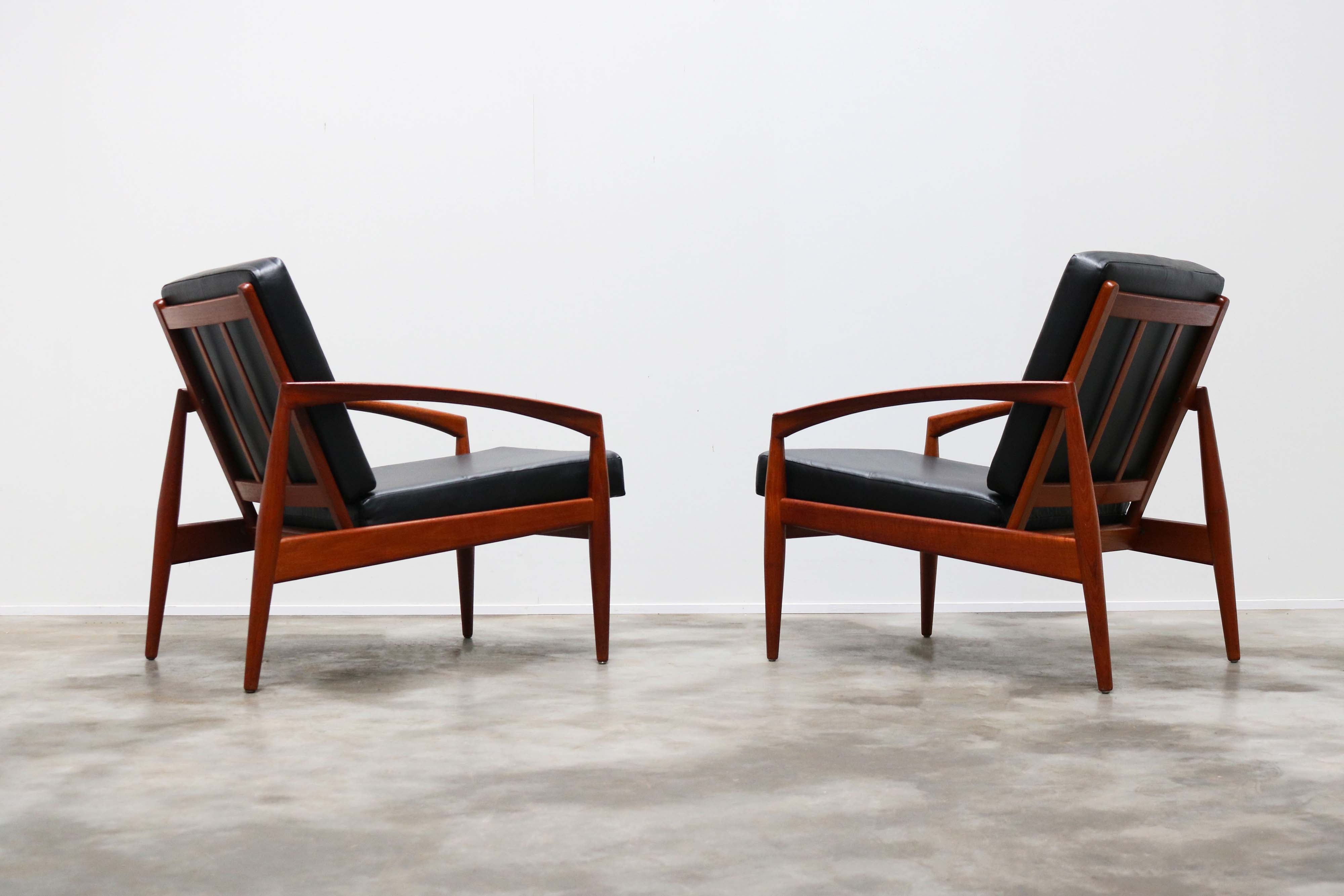 Pair of Danish lounge chairs ''Paper Knife'' by Kai Kristiansen 1960