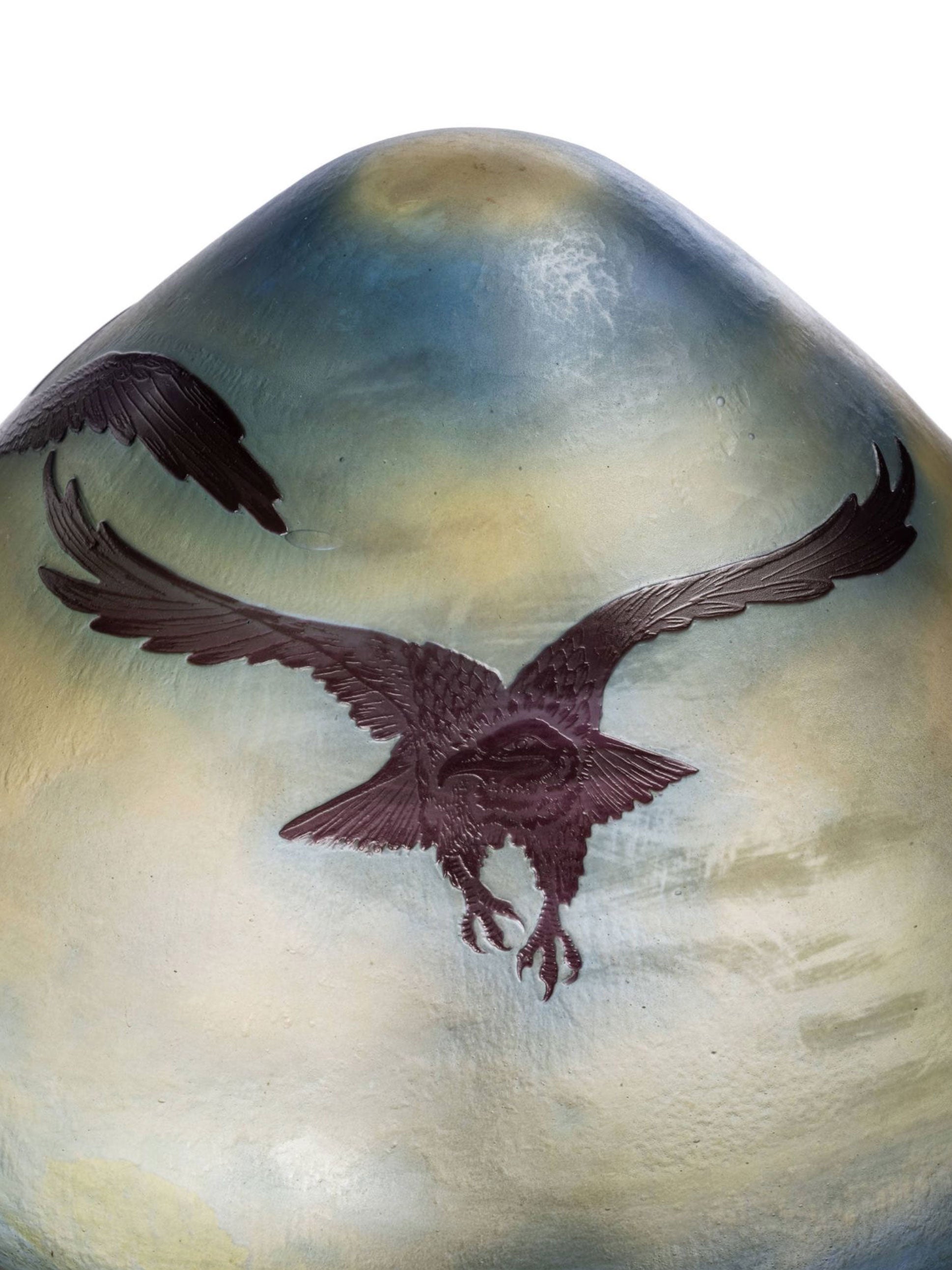 Emile Galle ''Paysage Vosges'' Art Nouveau lamp