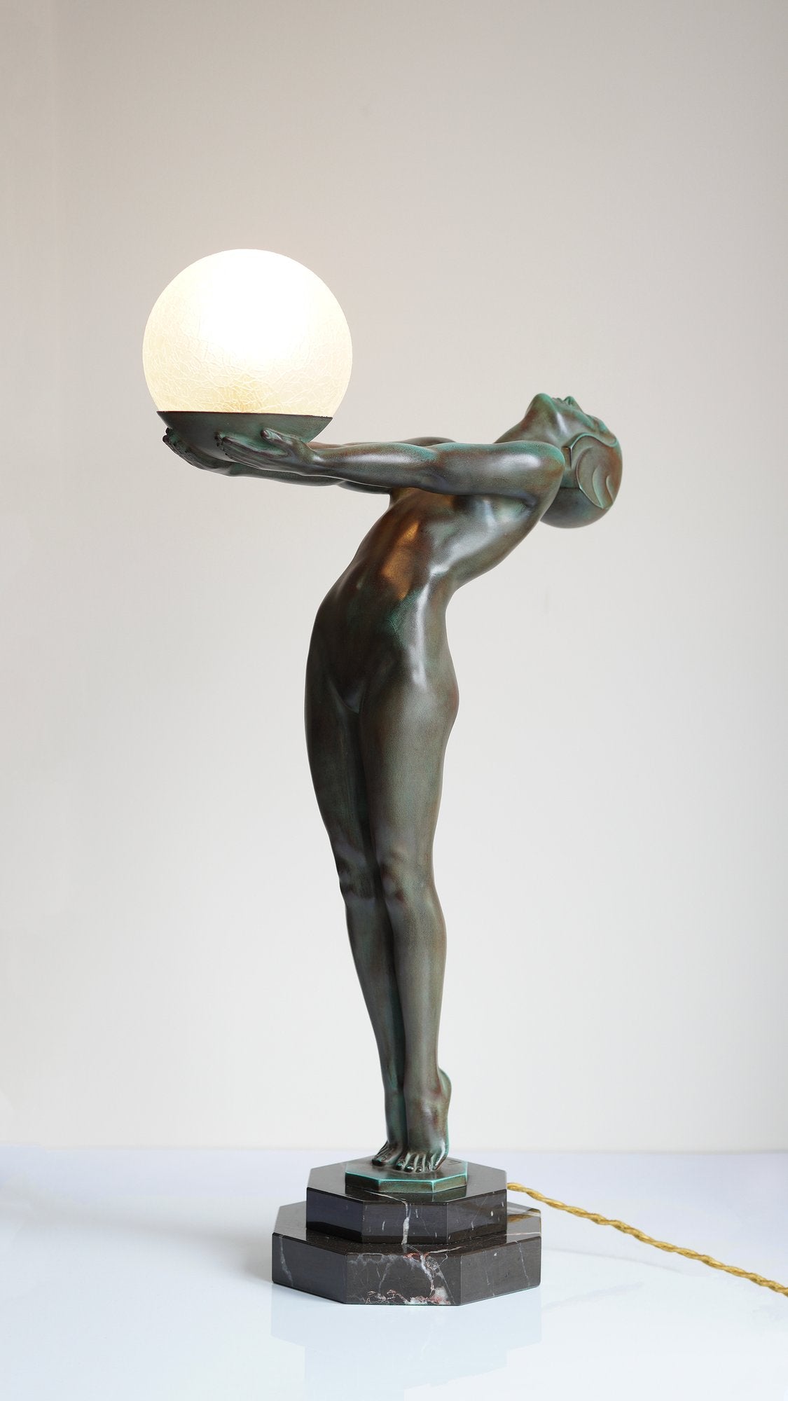 Art Deco ''Luminia'' table lamp by Max Le Verrier 1920