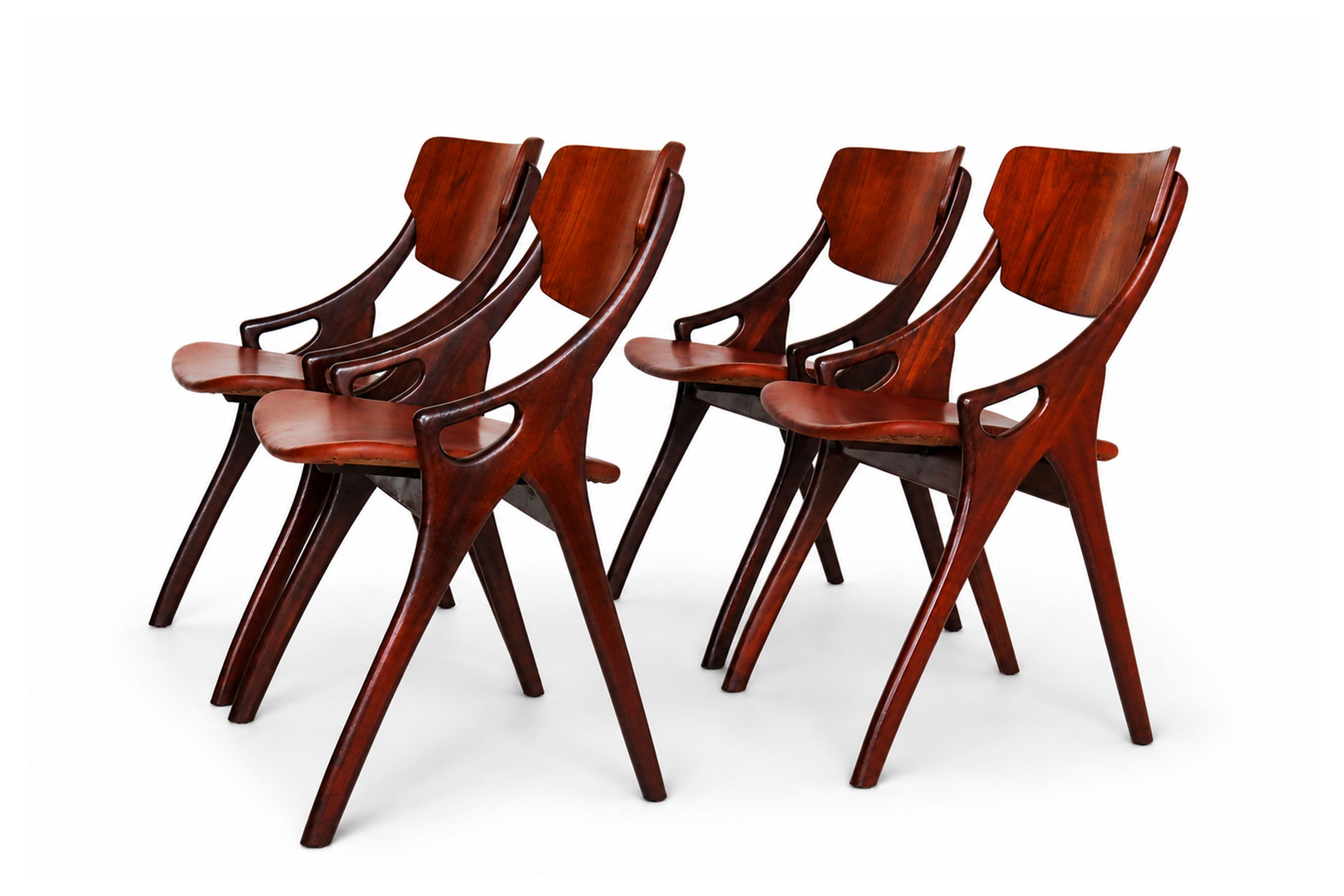 Set of 4 Danish design chairs by Arne Hovmand Olsen for Mogenskold 1950