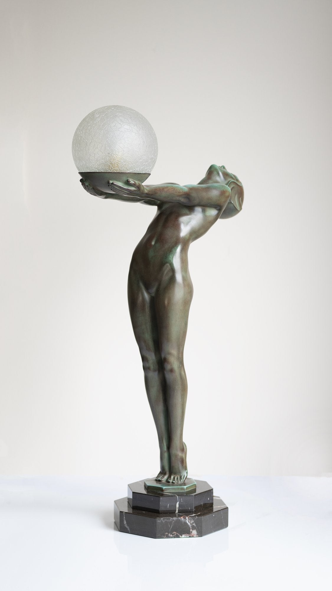 Art Deco ''Luminia'' table lamp by Max Le Verrier 1920