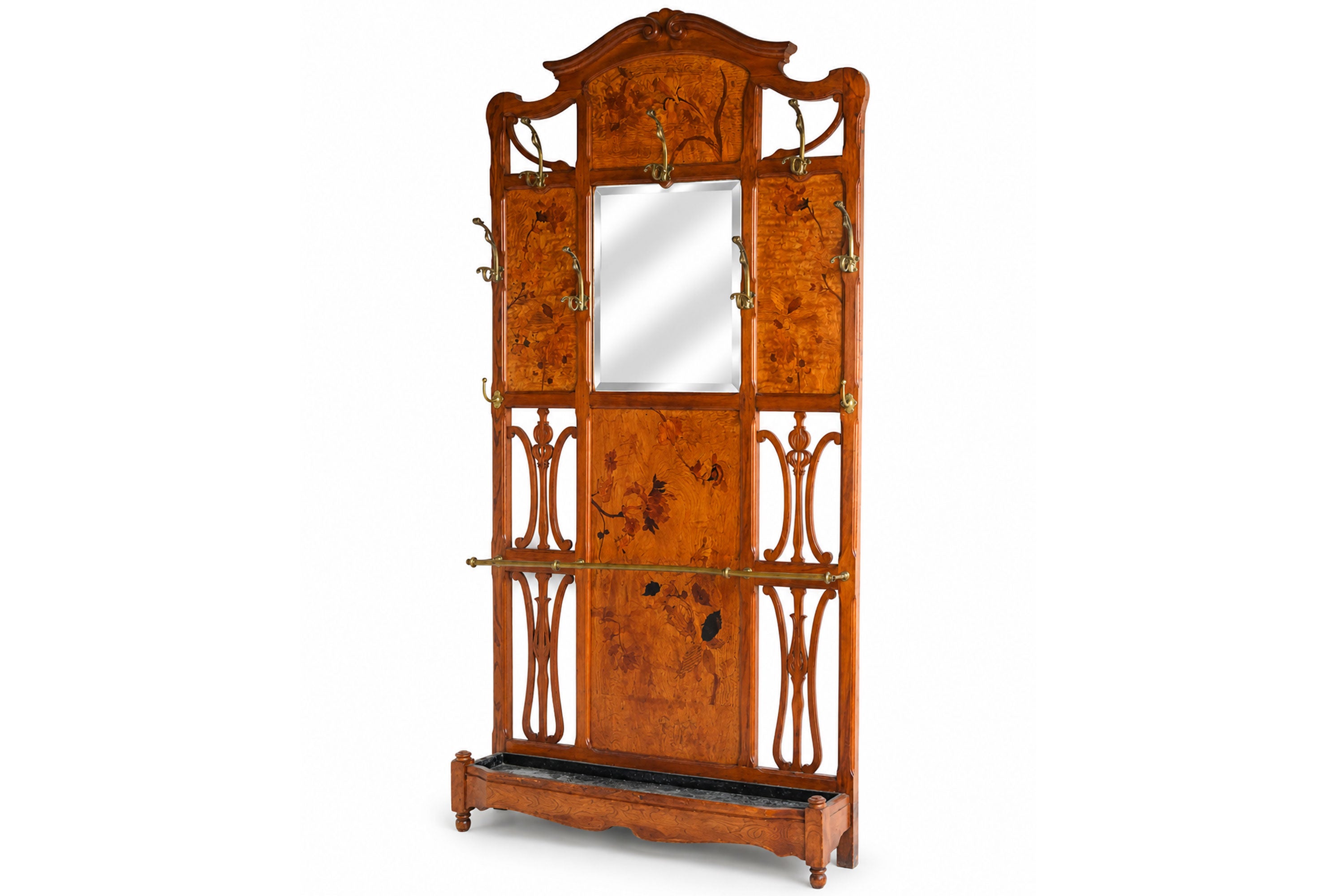 Large Art Nouveau hall tree by Emile Galle 1900 France.