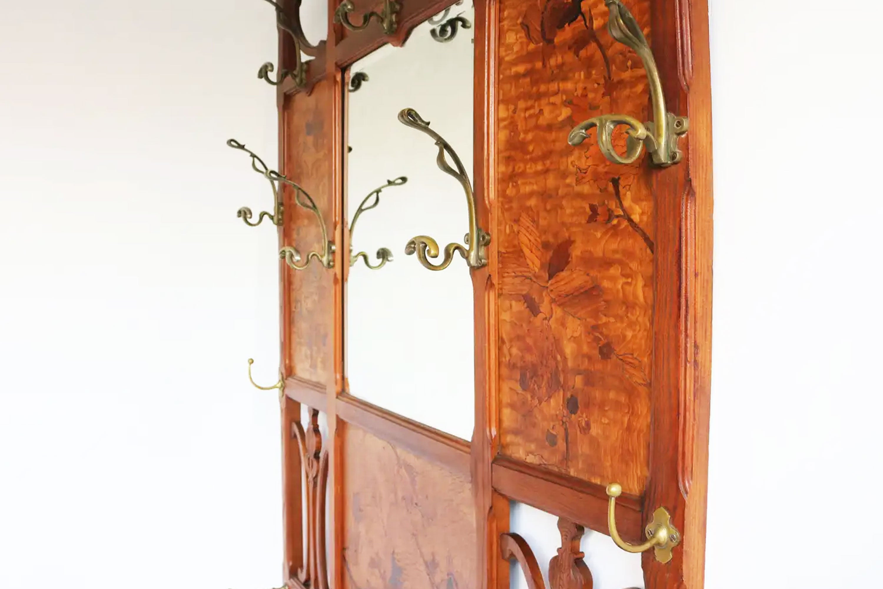 Large Art Nouveau hall tree by Emile Galle 1900 France.