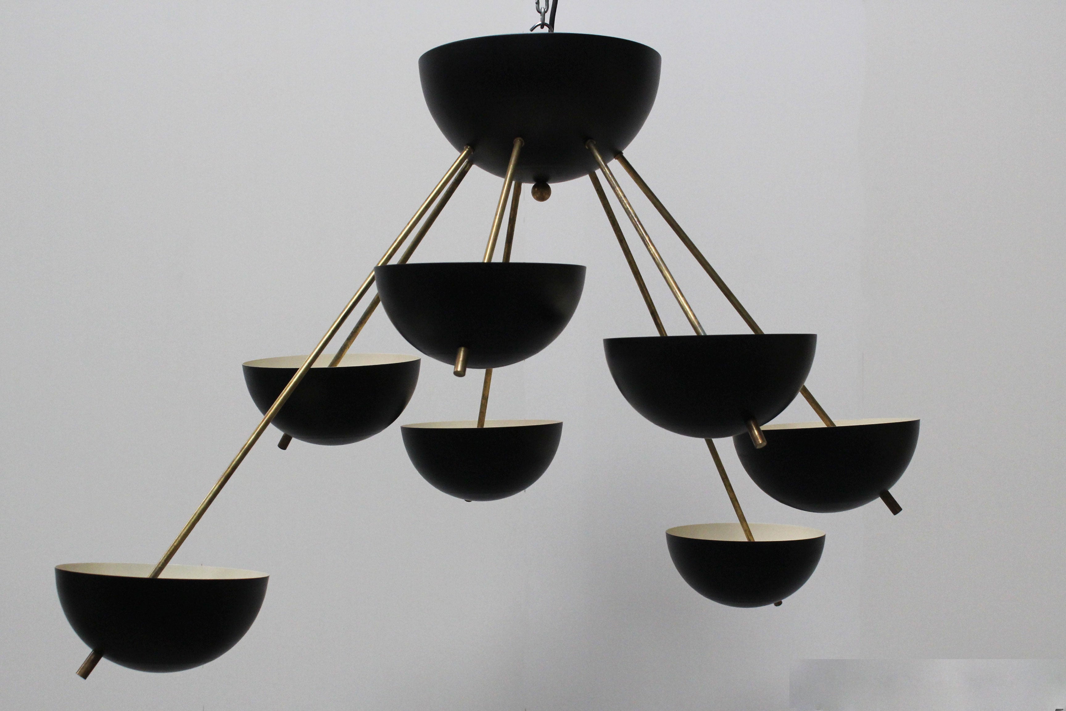 Italian Sputnik Design chandelier 1958 Stilnovo