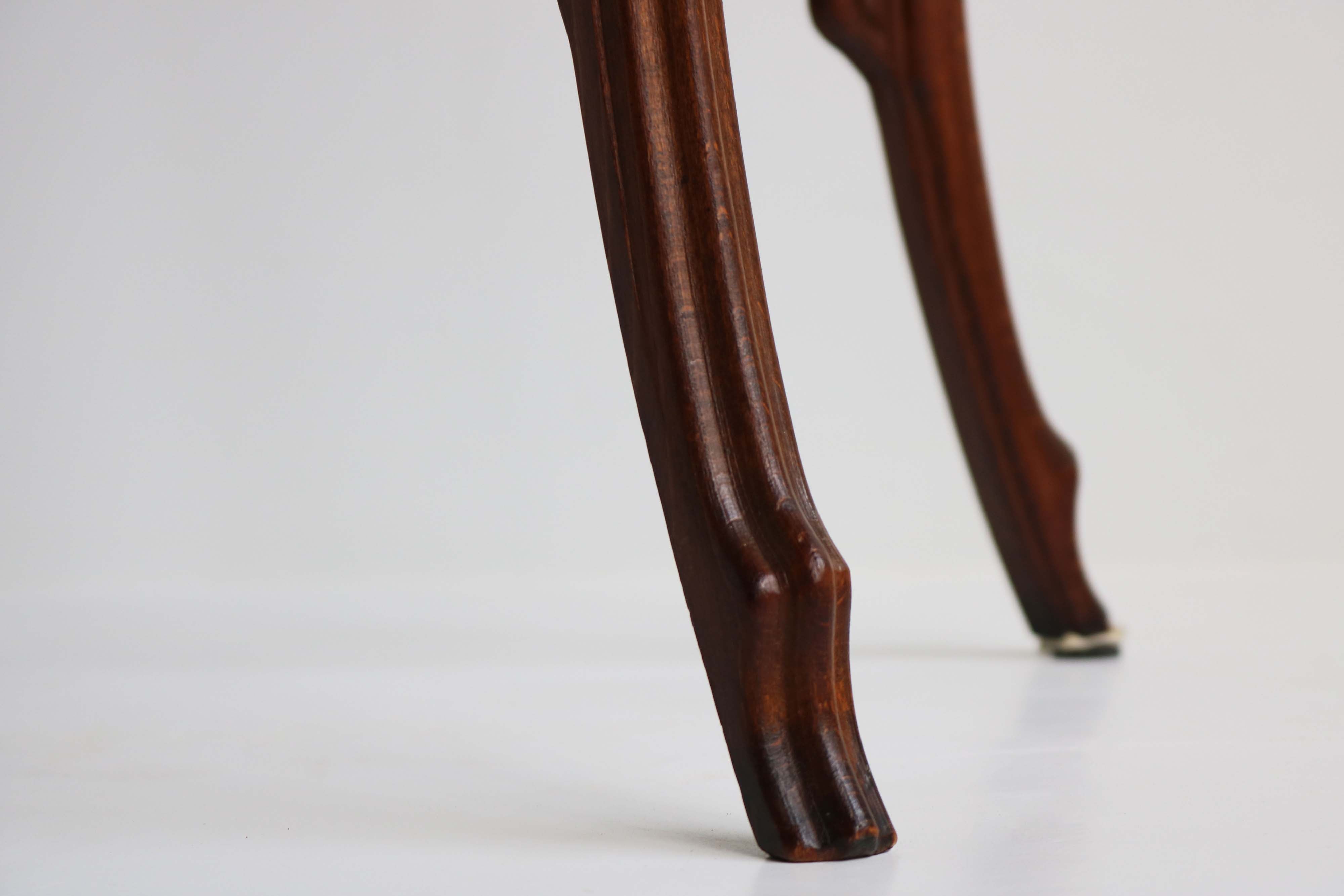 Rare Art Nouveau pedestal by Emile Gallé marquetry 1900