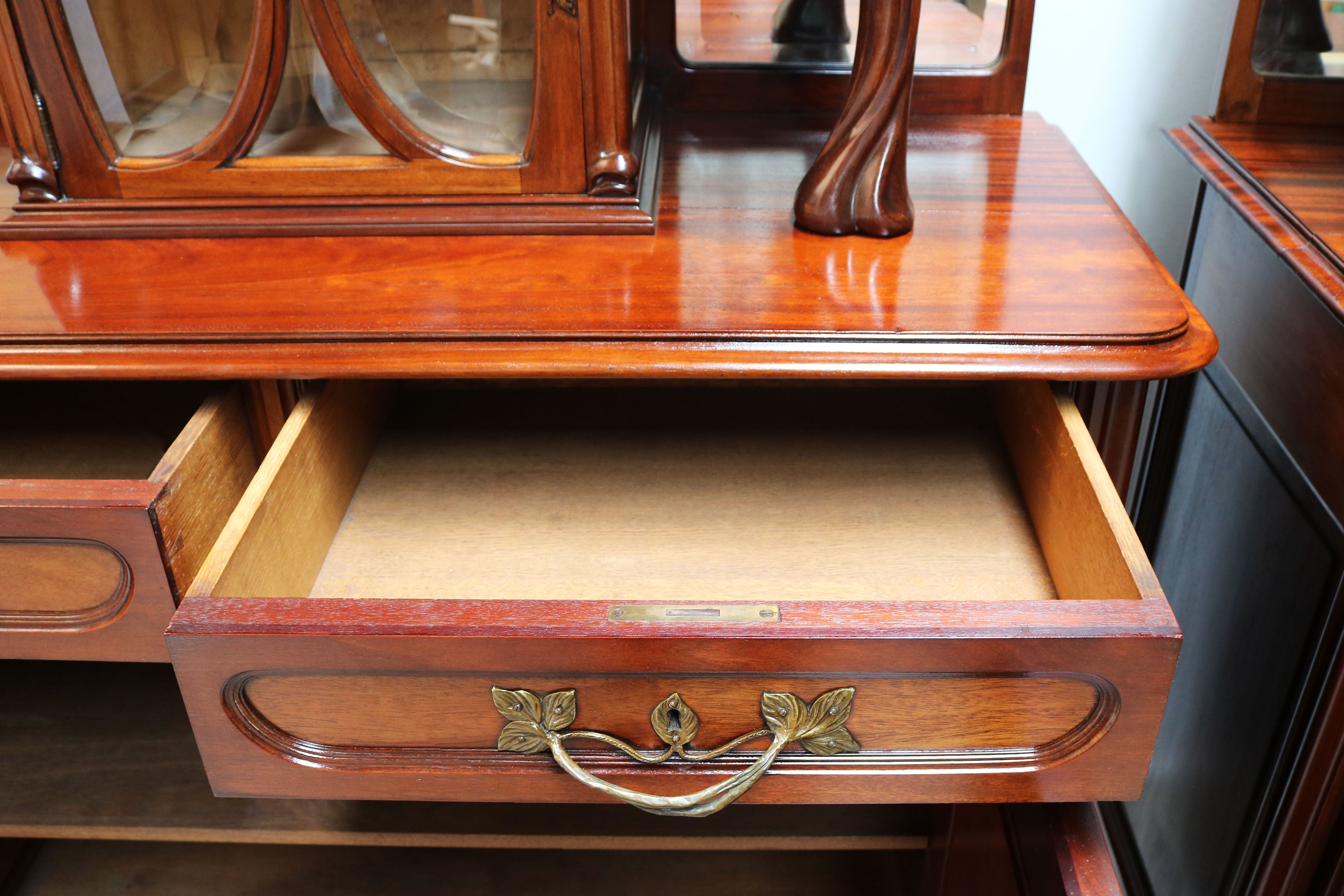 Pair of Art Nouveau buffet cabinet by Maison Gouffe Jeune 1902