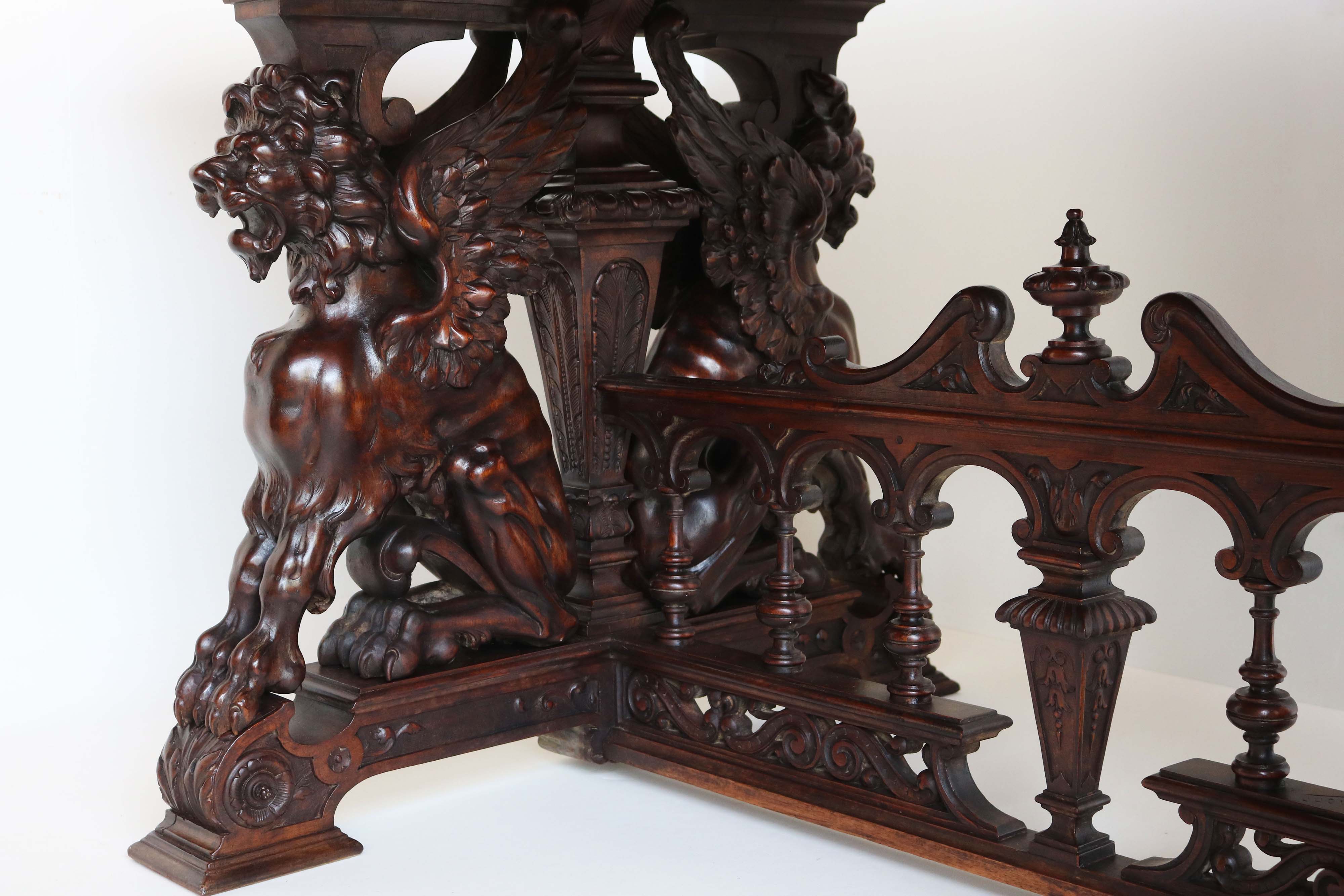 Renaissance Revival writing desk by Victor Aimone 1890