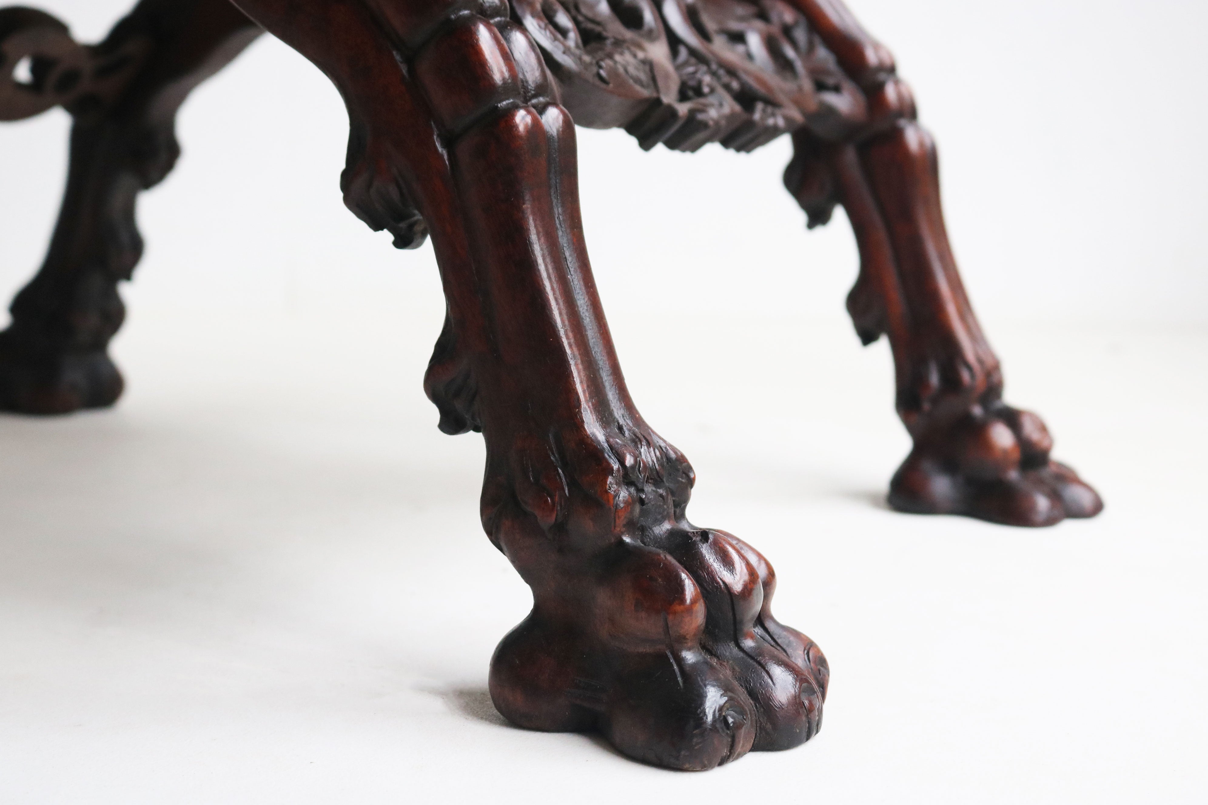 Rare pair of Gothic Revival stools by Victor Aimone 1880