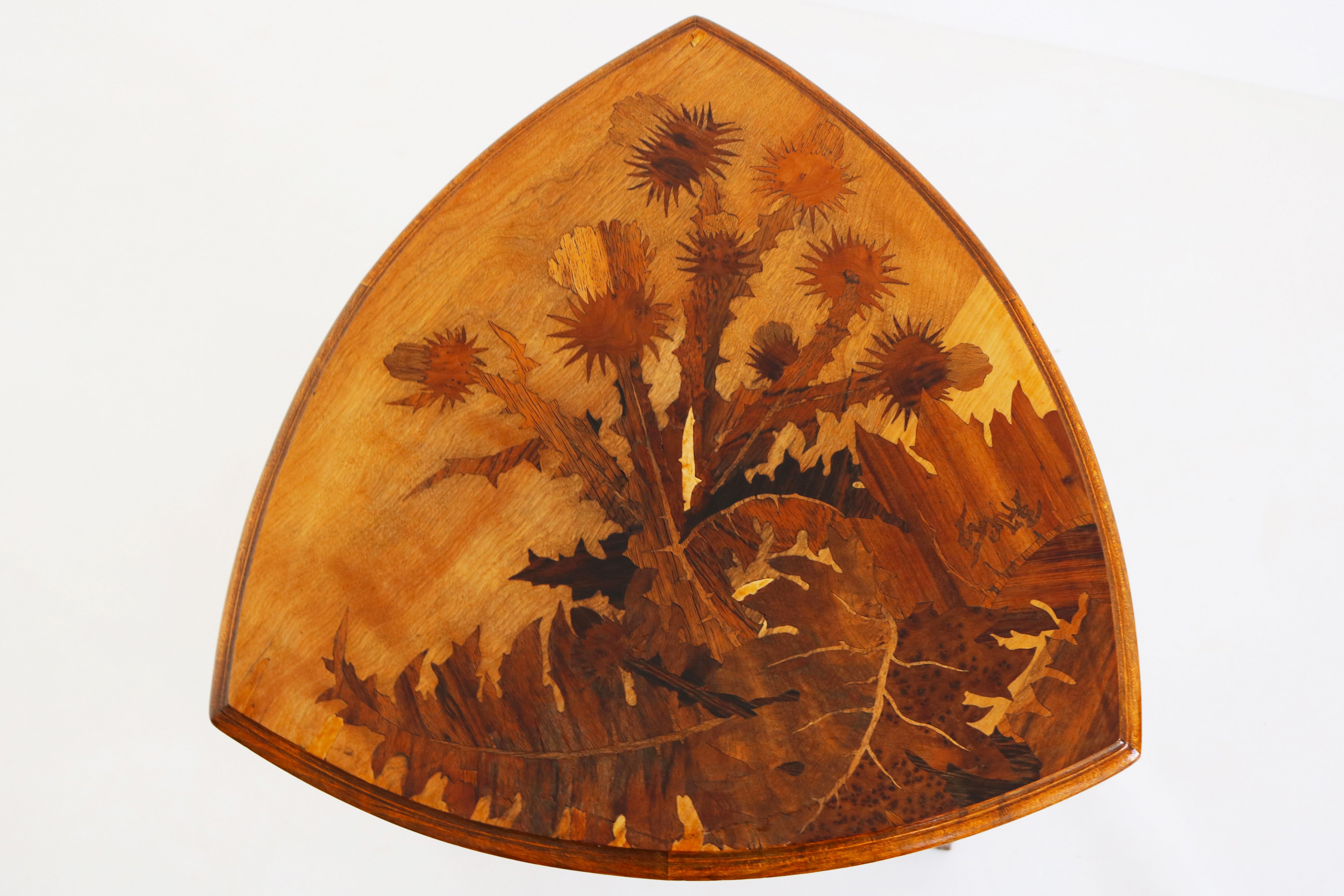 Art Nouveau Gueridon ''Thistle'' by Emile Galle 1900