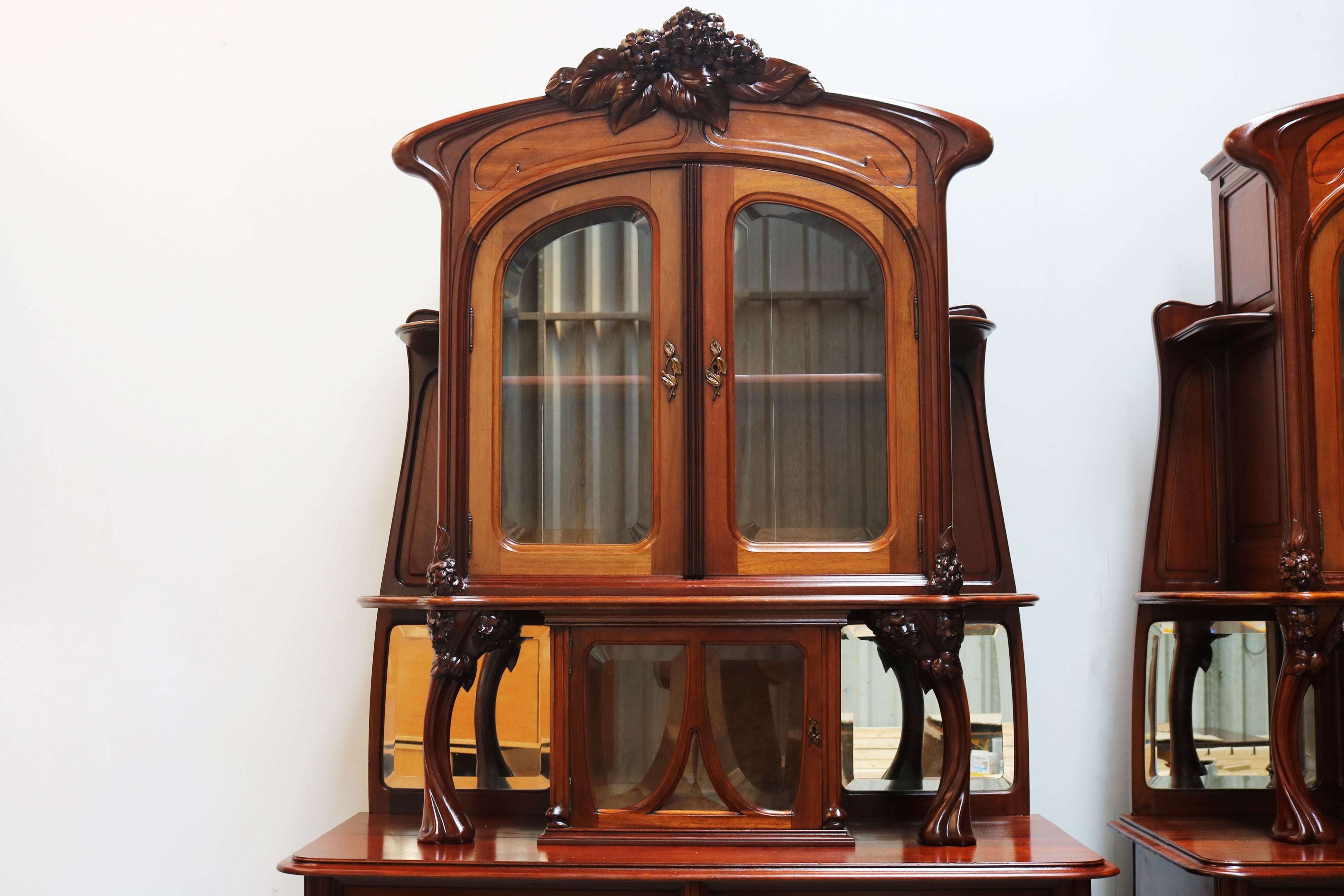 Pair of Art Nouveau buffet cabinet by Maison Gouffe Jeune 1902