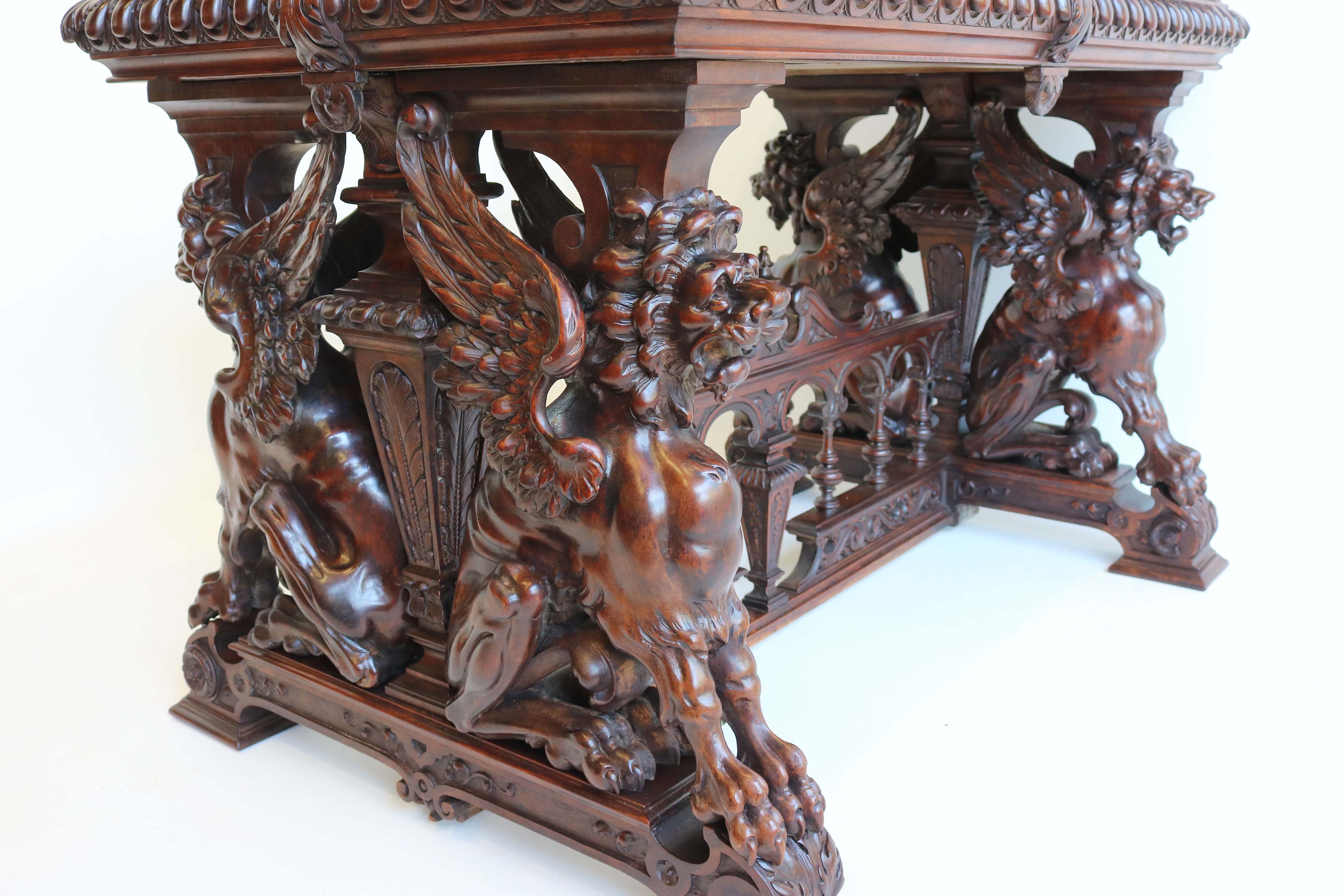 Renaissance Revival writing desk by Victor Aimone 1890