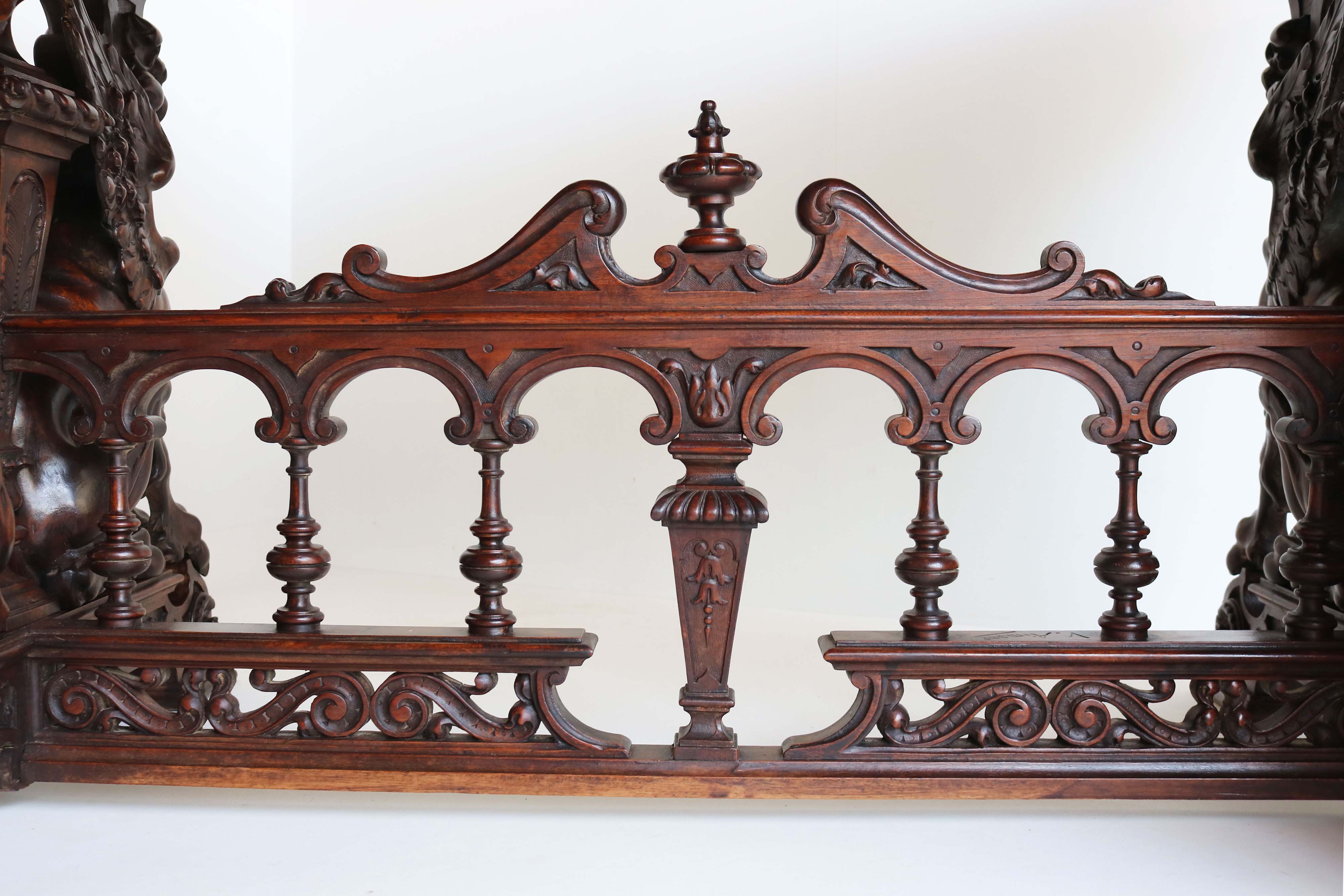 Renaissance Revival writing desk by Victor Aimone 1890