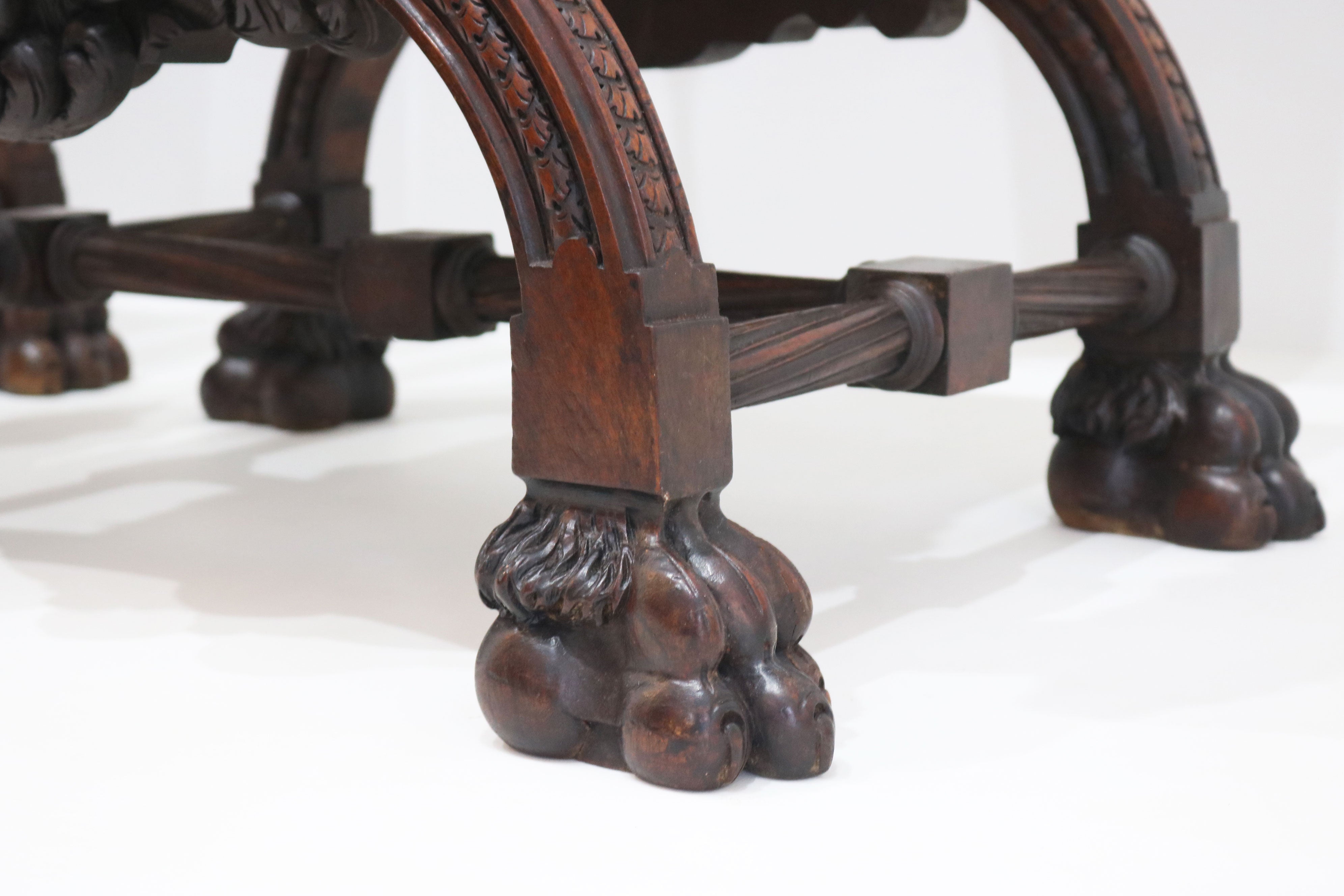 Pair of Gothic Revival lounge chairs by Victor Aimone 1880
