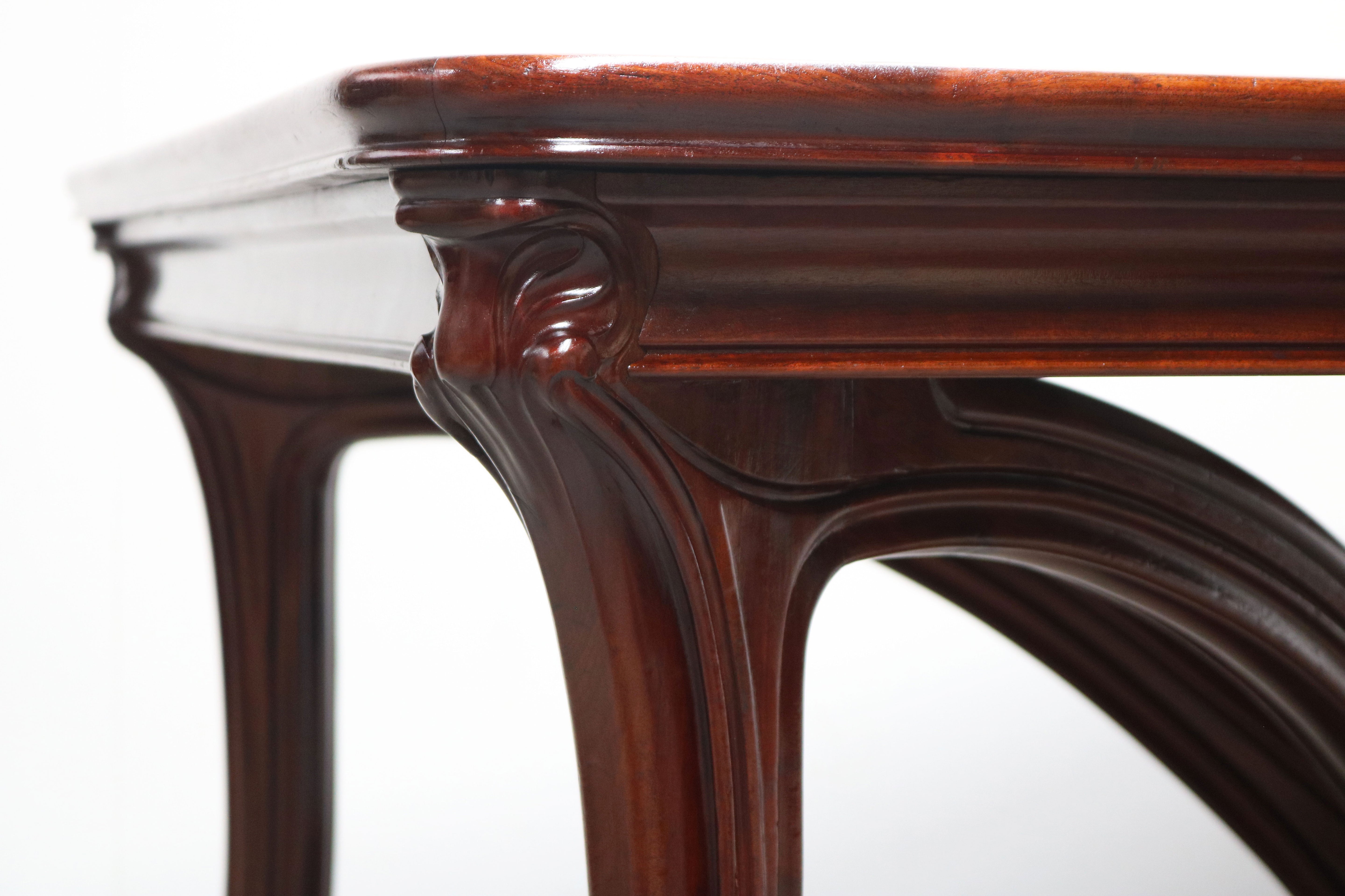 Exquisite Art Nouveau dining table by Eugene Gaillard for Maison Bing 1900