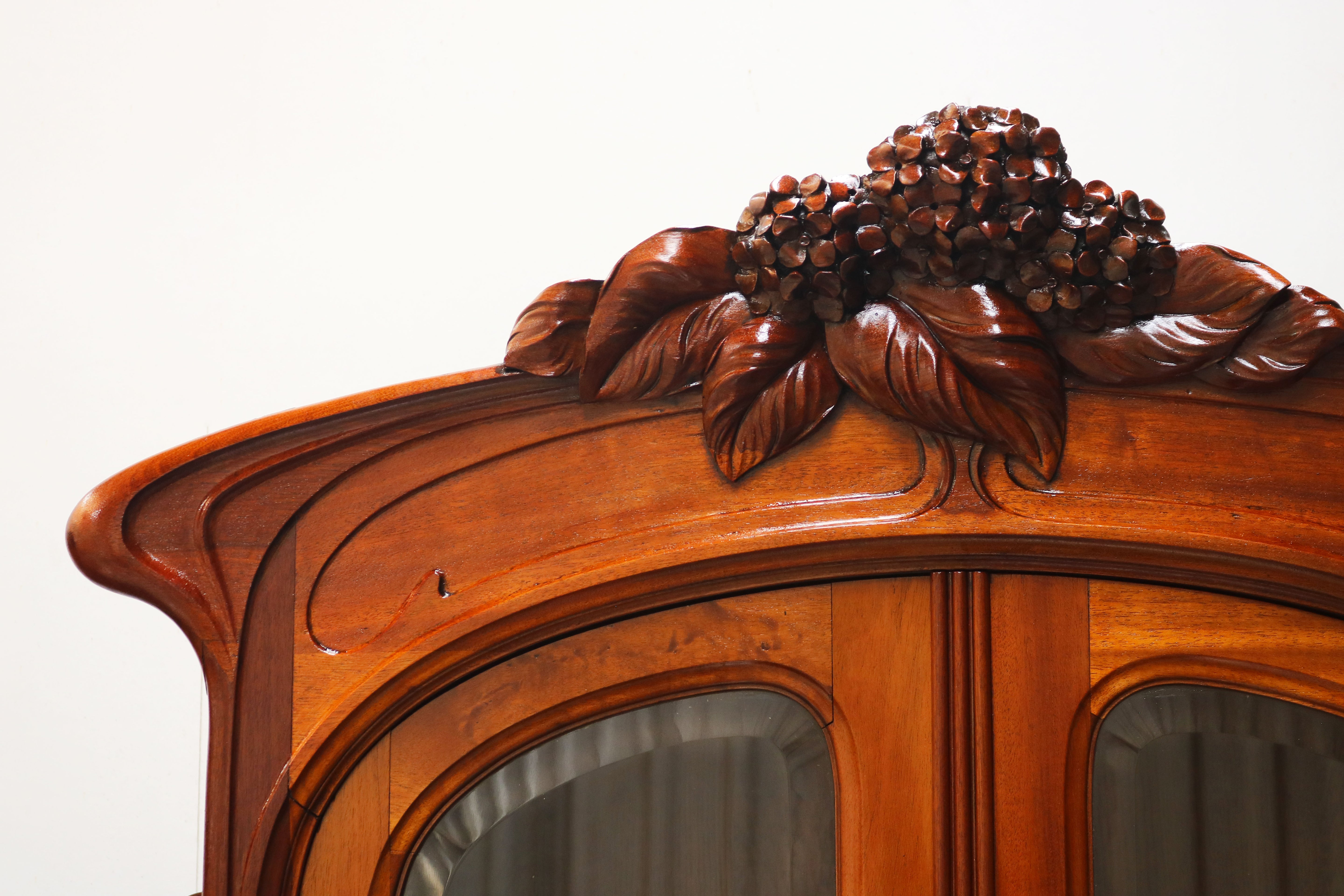 Pair of Art Nouveau buffet cabinet by Maison Gouffe Jeune 1902
