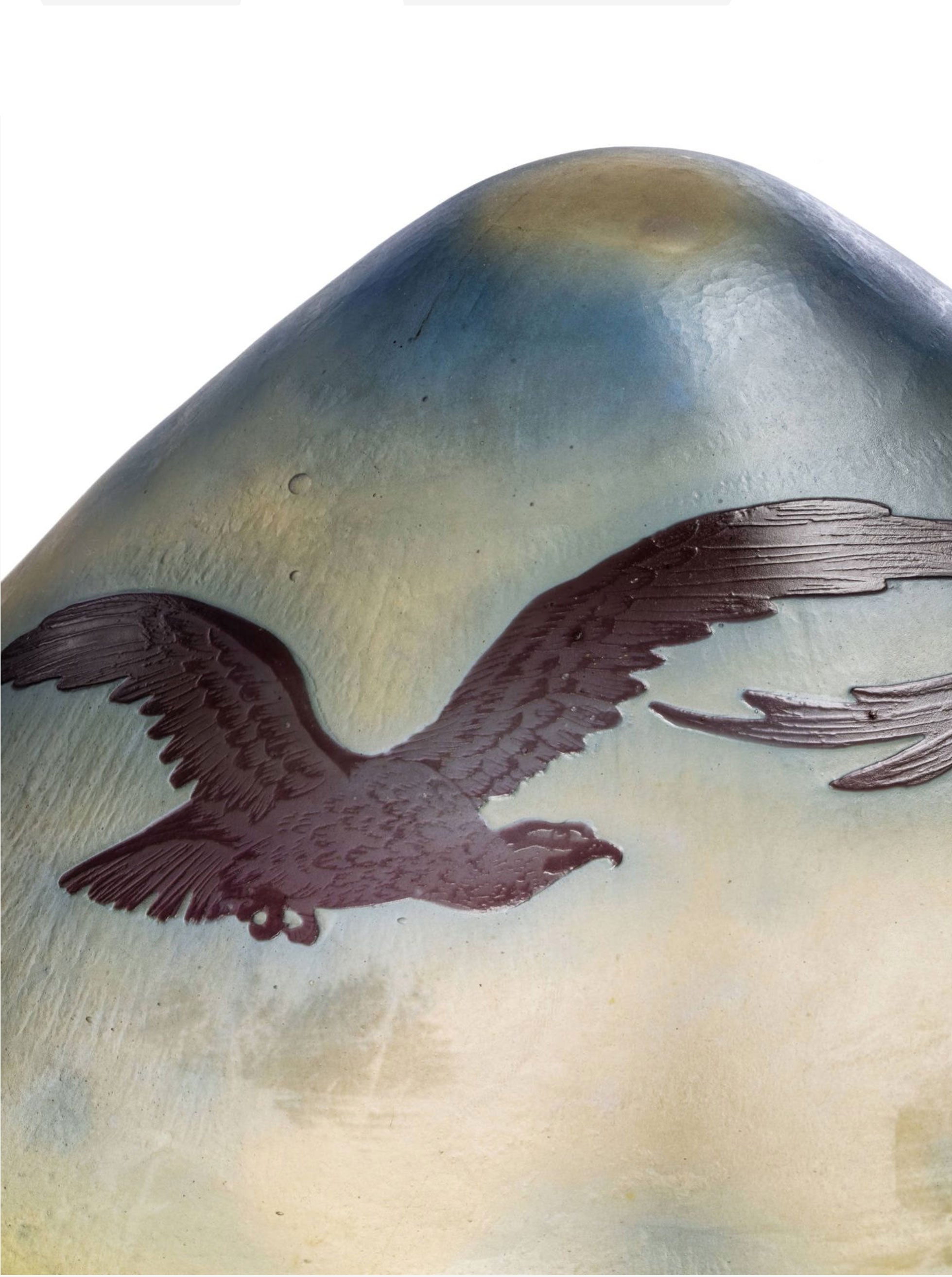 Emile Galle ''Paysage Vosges'' Art Nouveau lamp