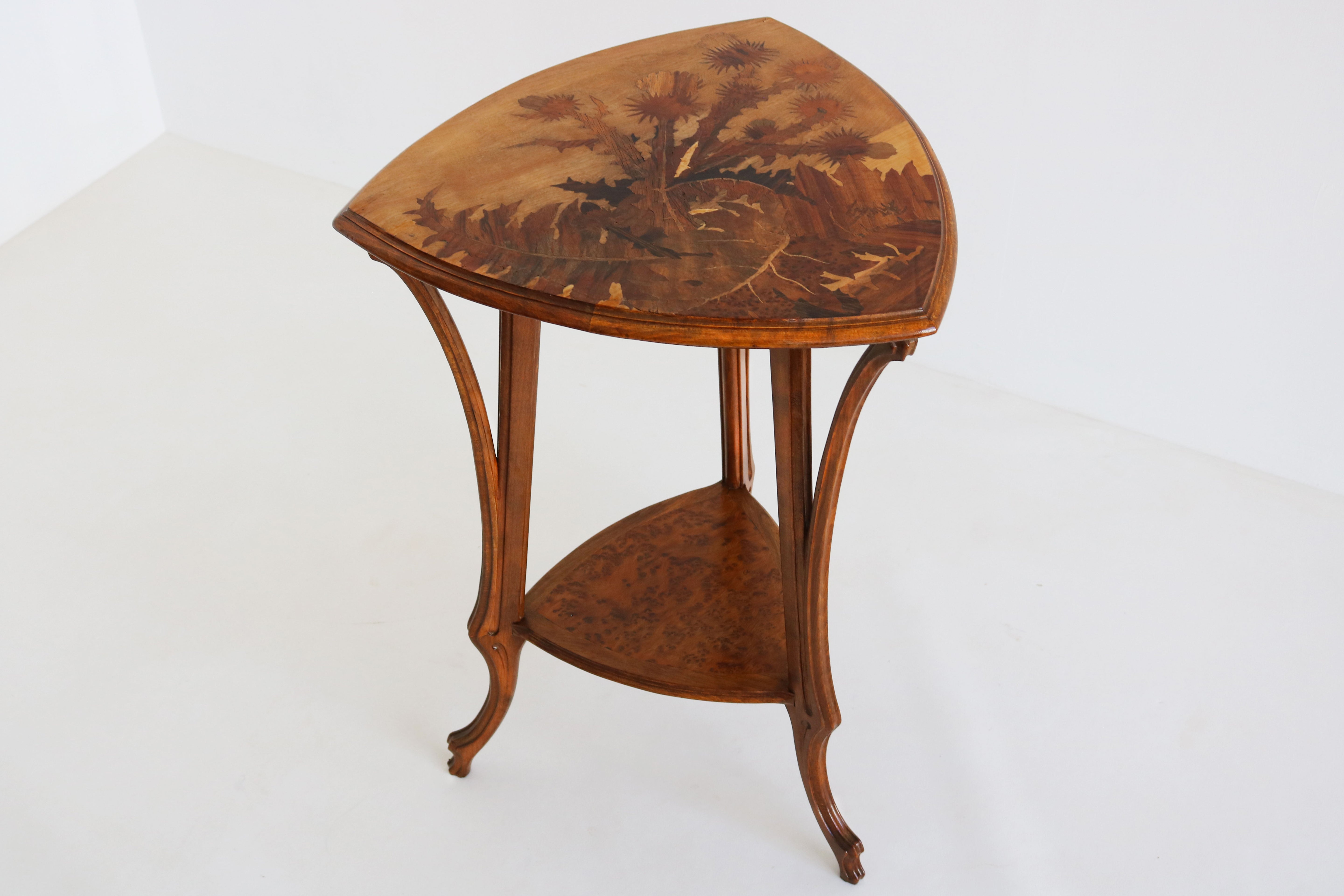Art Nouveau Gueridon ''Thistle'' by Emile Galle 1900