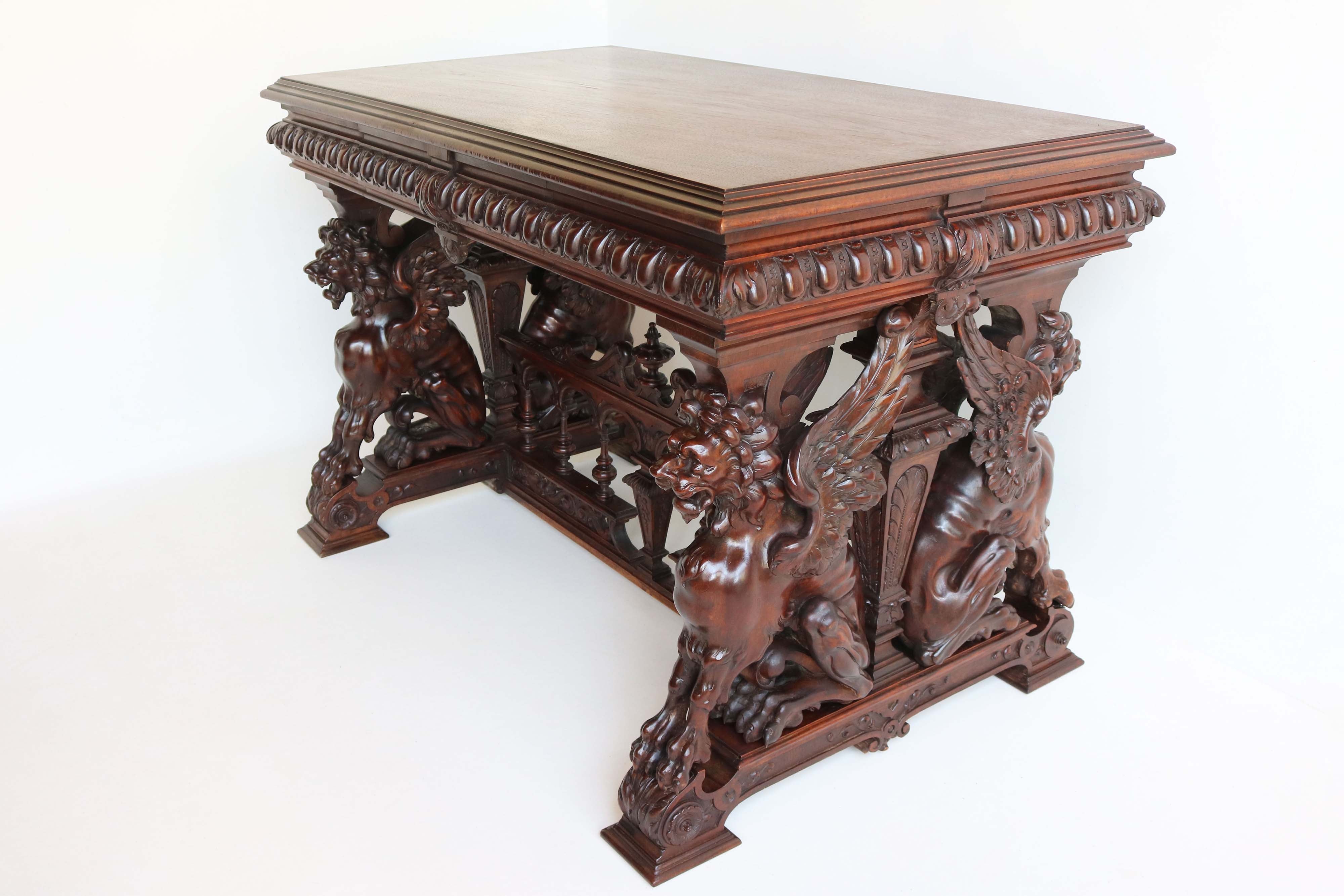 Renaissance Revival writing desk by Victor Aimone 1890