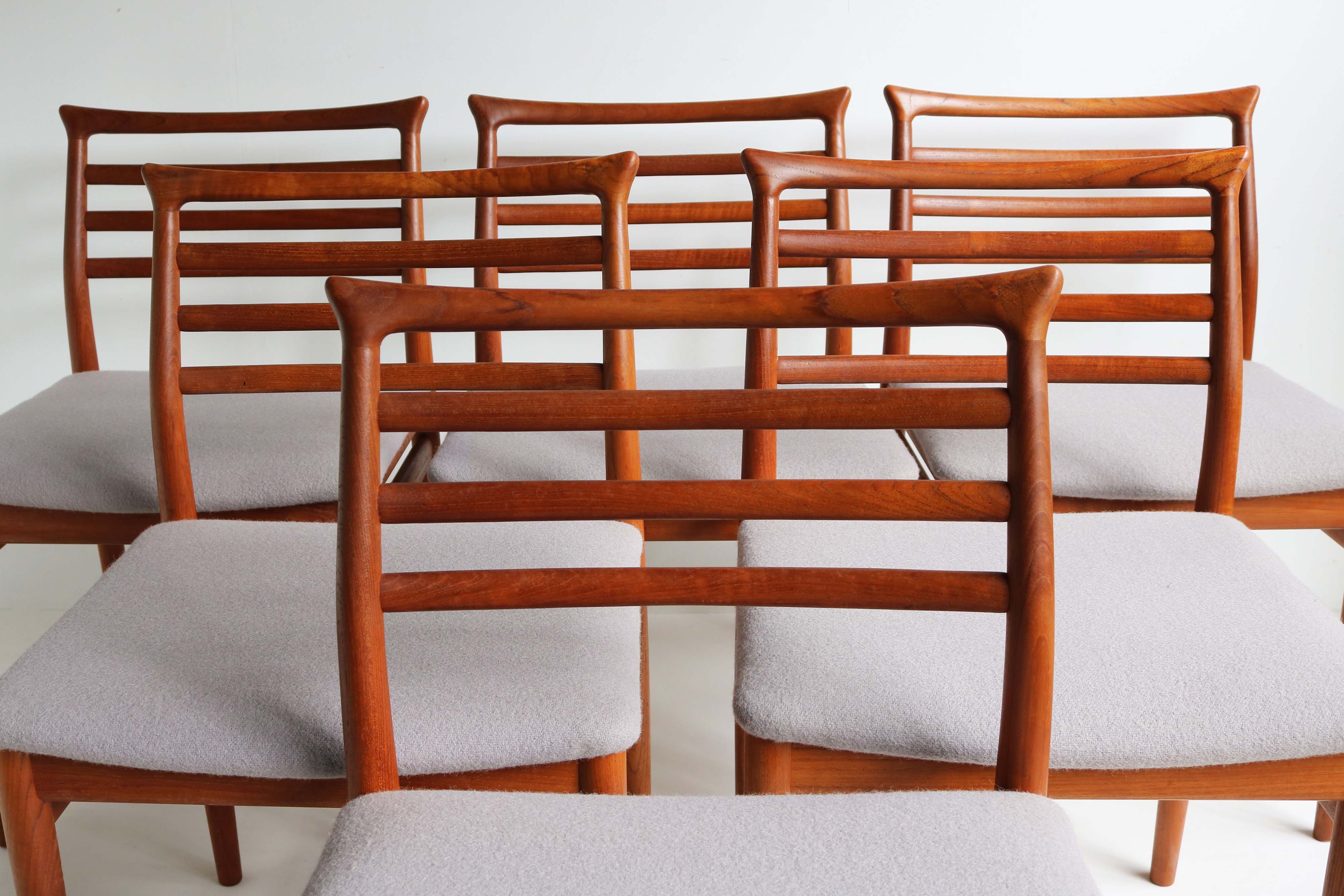Set of six Danish dining chairs by Erling Torvits 1960
