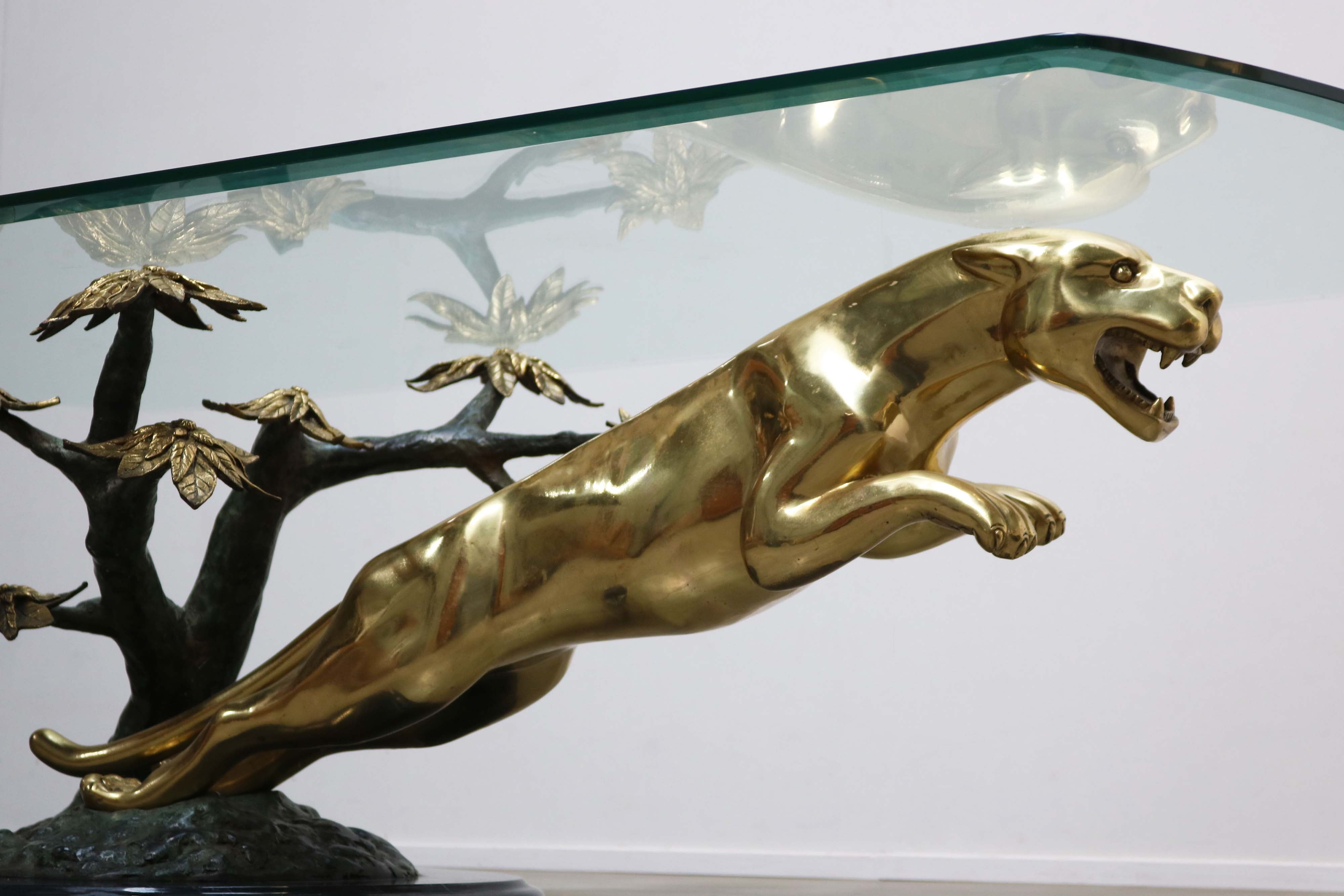 Maison Jansen ''Leaping Panther'' Coffee table 1960