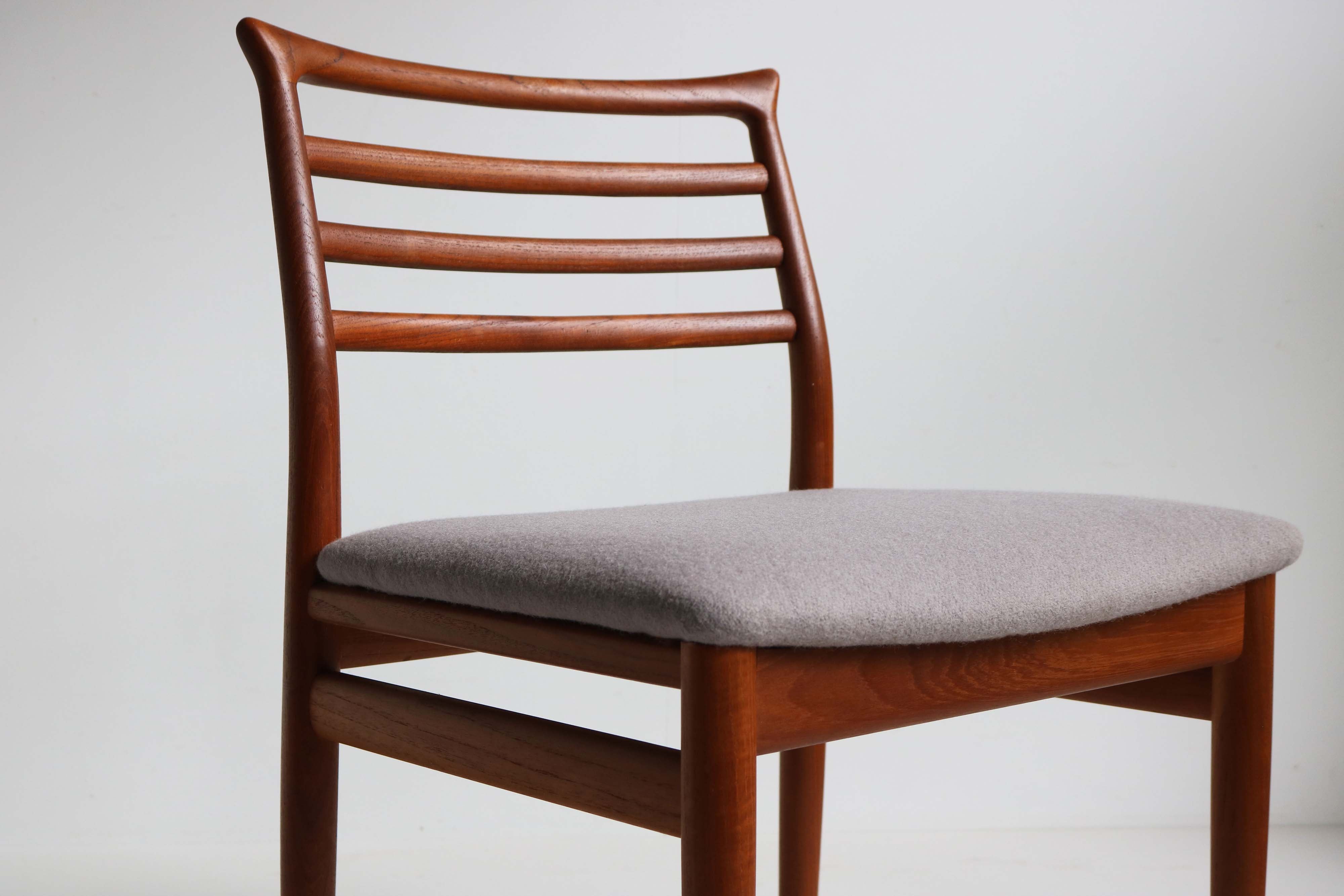 Set of six Danish dining chairs by Erling Torvits 1960