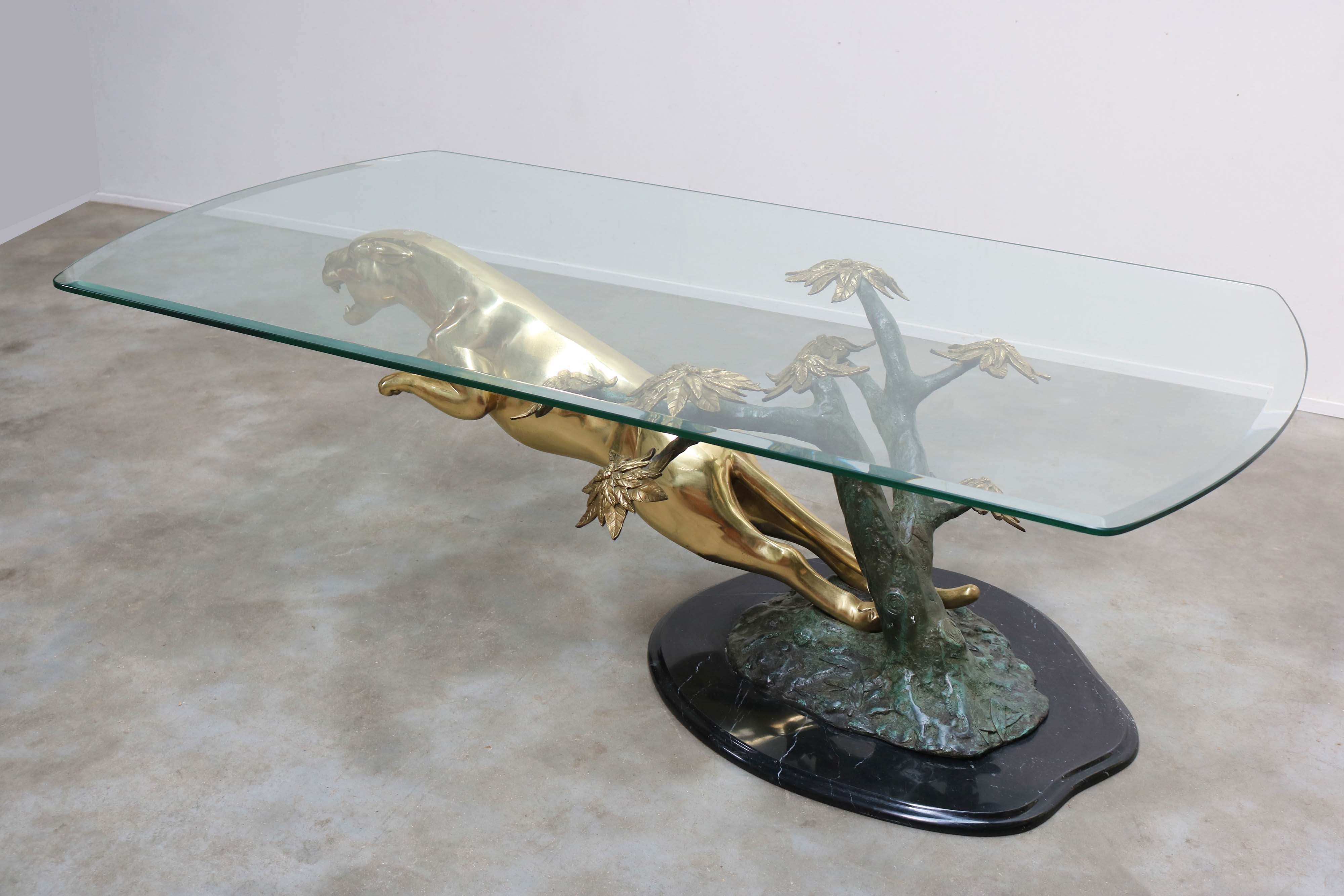 Maison Jansen ''Leaping Panther'' Coffee table 1960