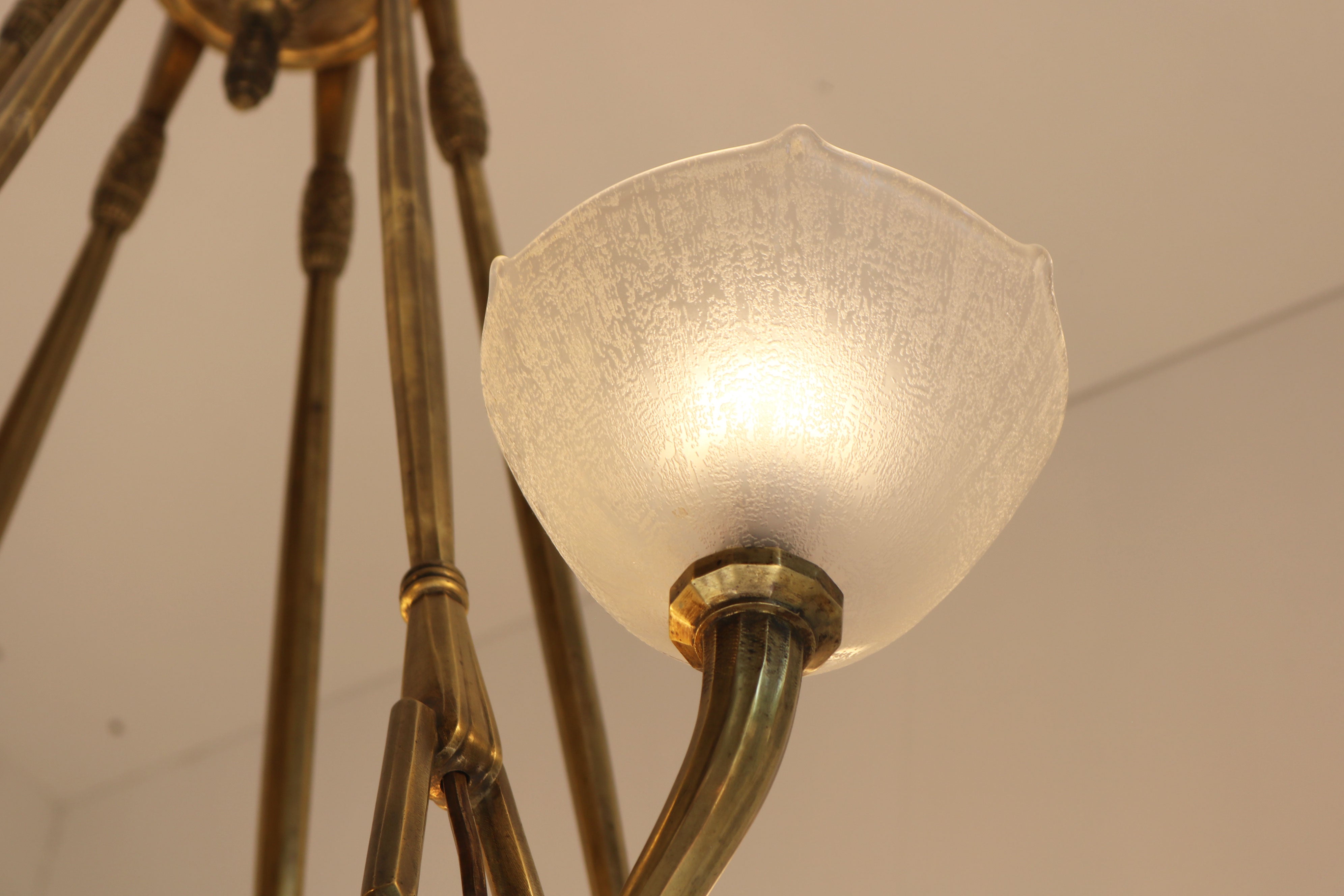 Monumental chandelier by Maurice Dufrene & Daum Nancy 1920