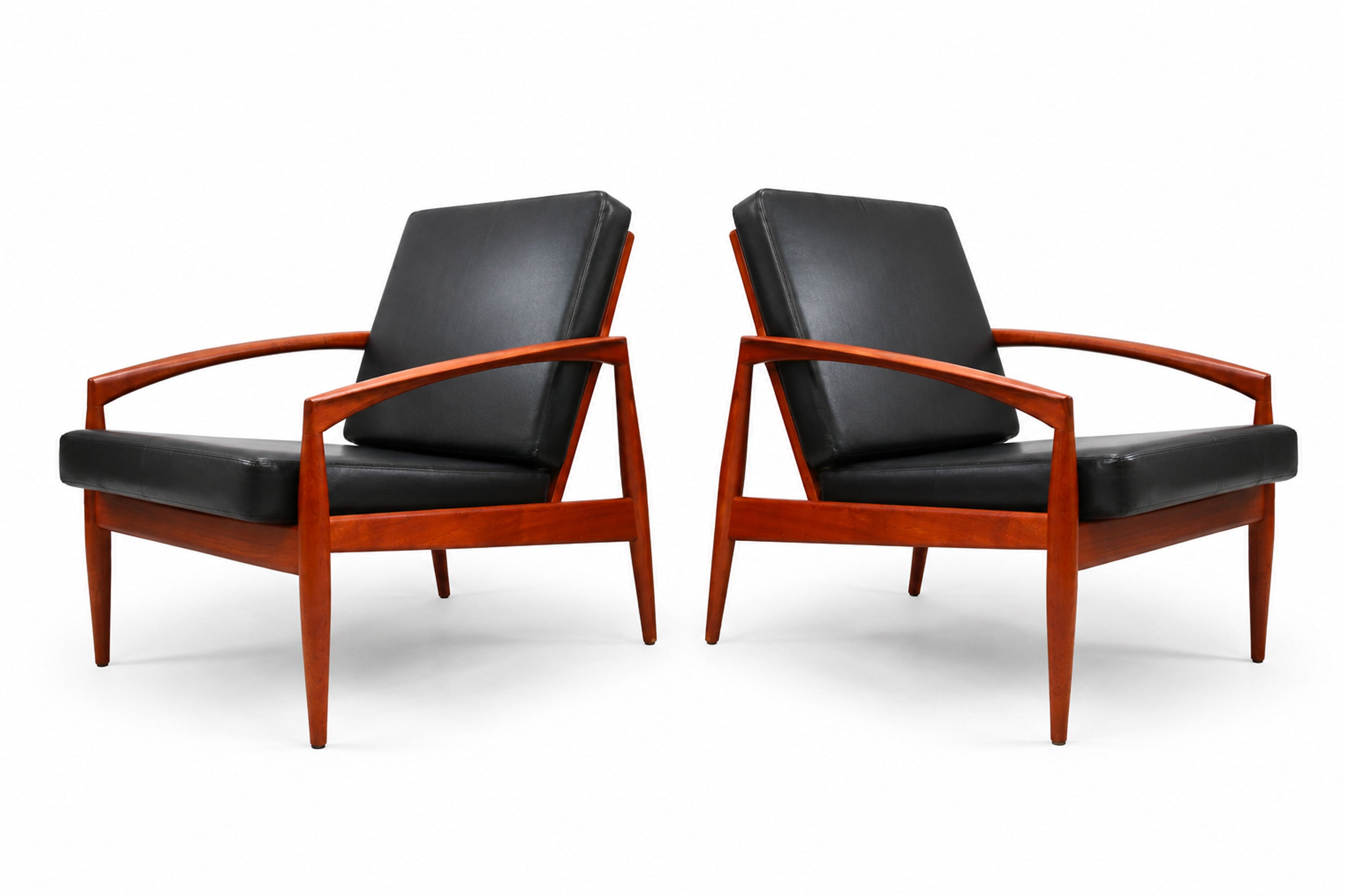 Pair of Danish lounge chairs ''Paper Knife'' by Kai Kristiansen 1960