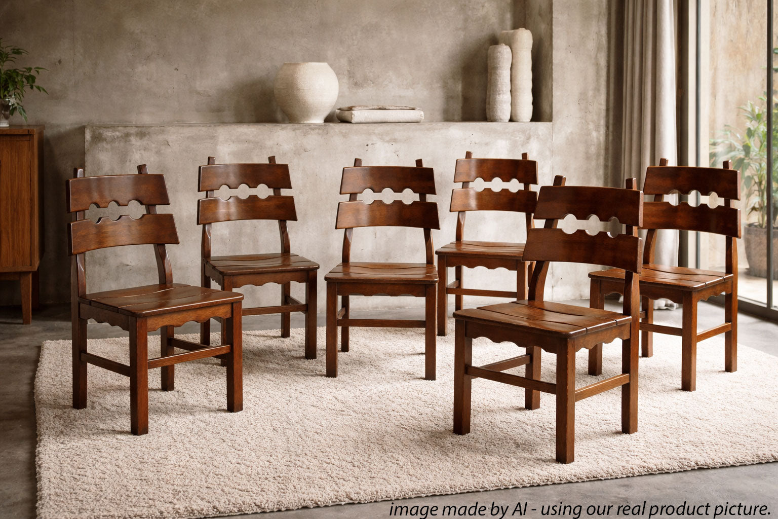 Set of 6 ''Razor Back'' chairs by Henning kjaernulf for Nyrup Møbelfabrik 1970