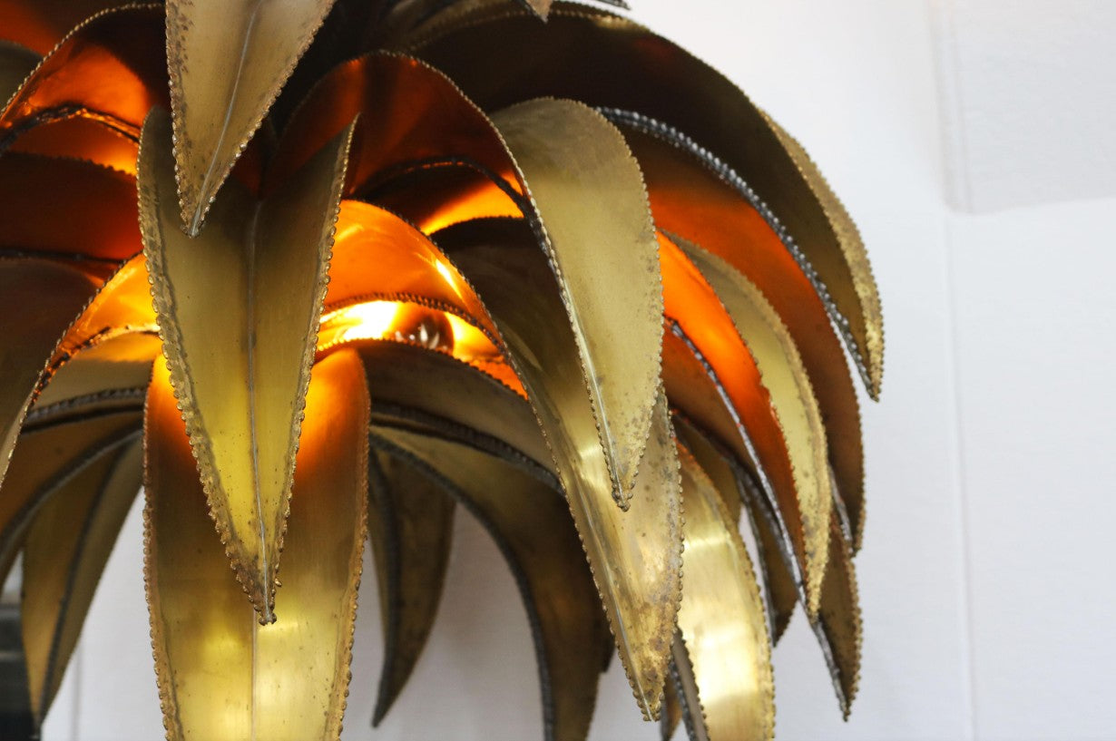 Large Palm floor lamp by Christian Techoueyres for Maison Jansen 1970