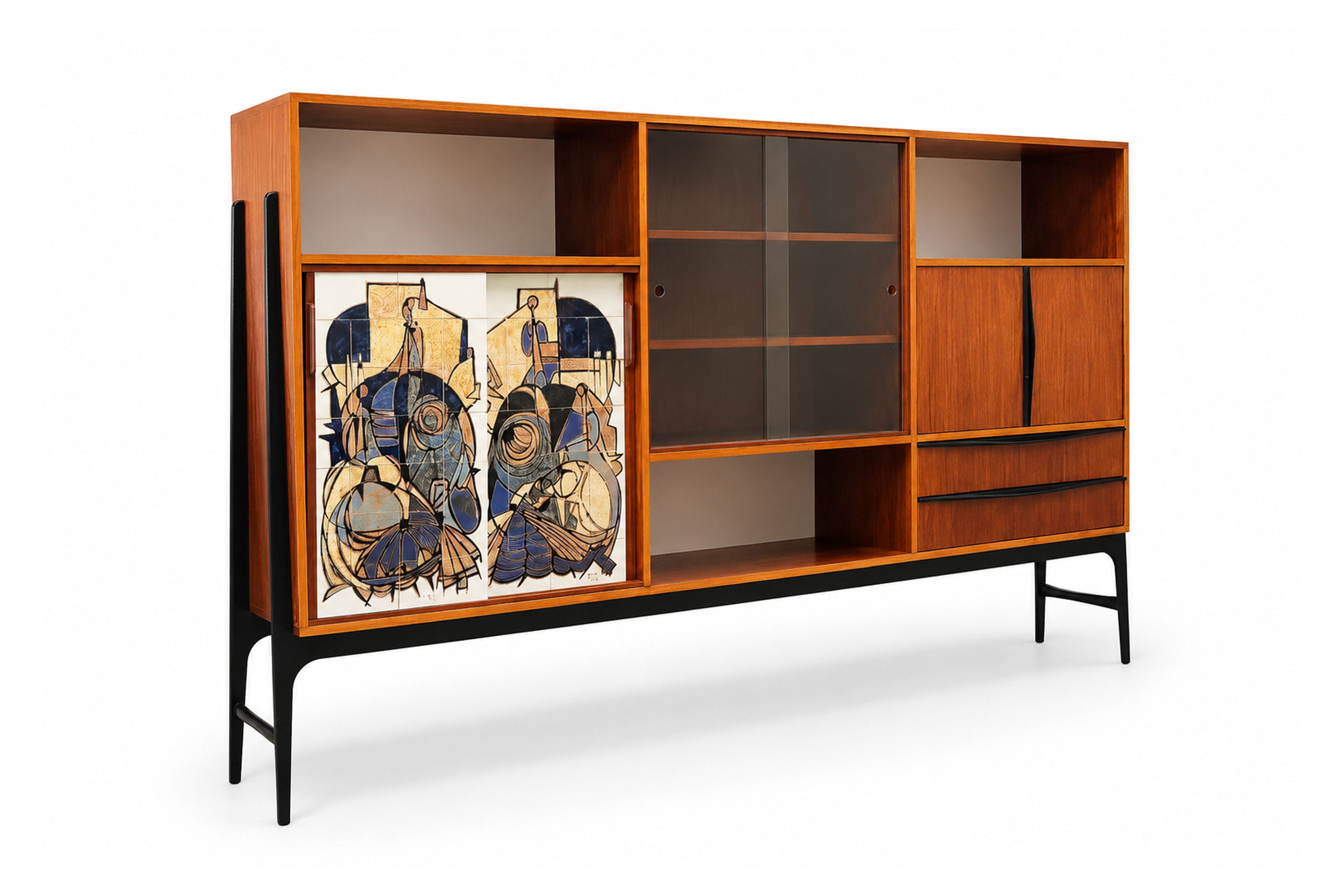 Rare Highboard ''Expo 58'' version by Alfred Hendrickx for Belform