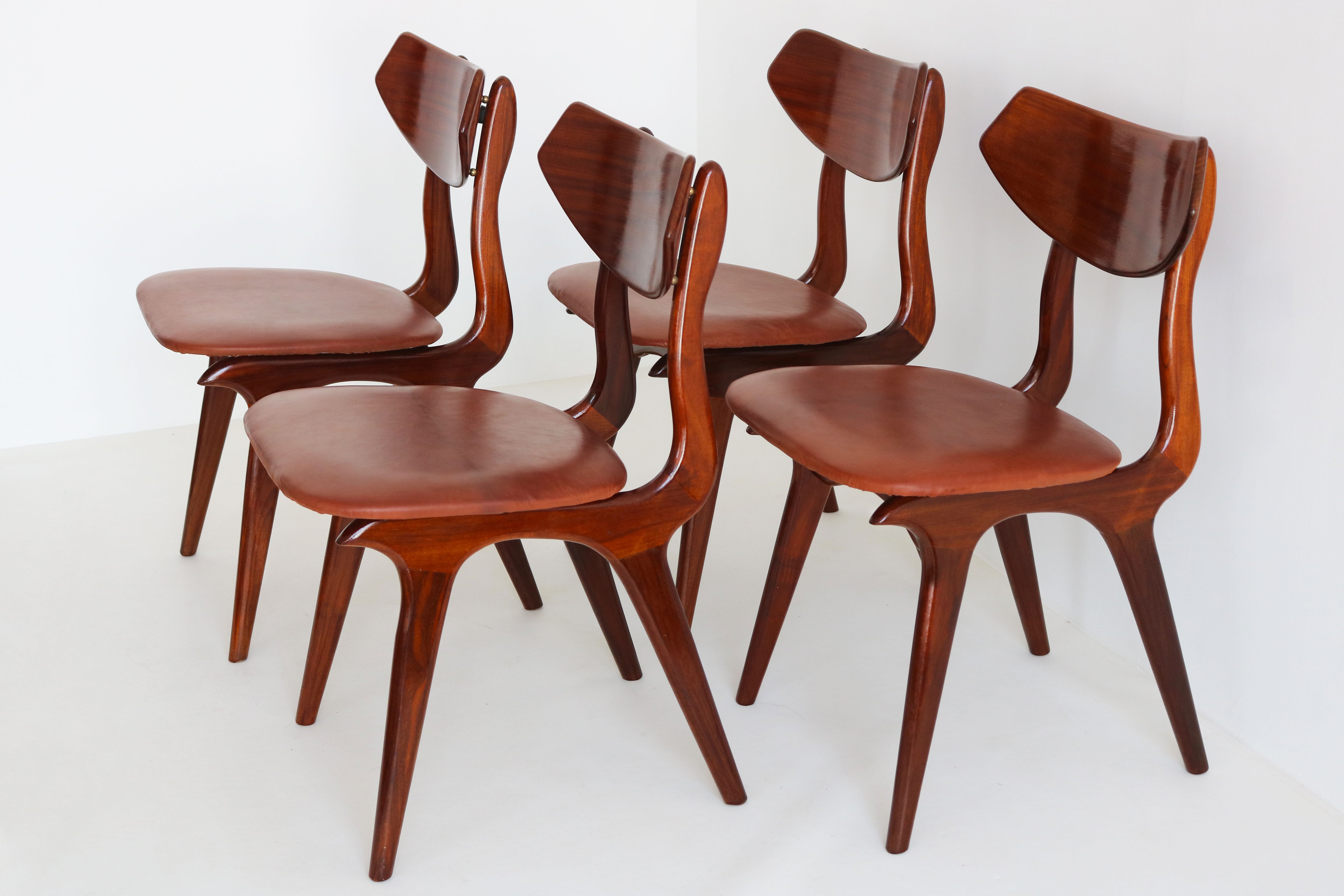 set of 4 dutch design chairs by Louis Van Teeffelen for AWA 1960