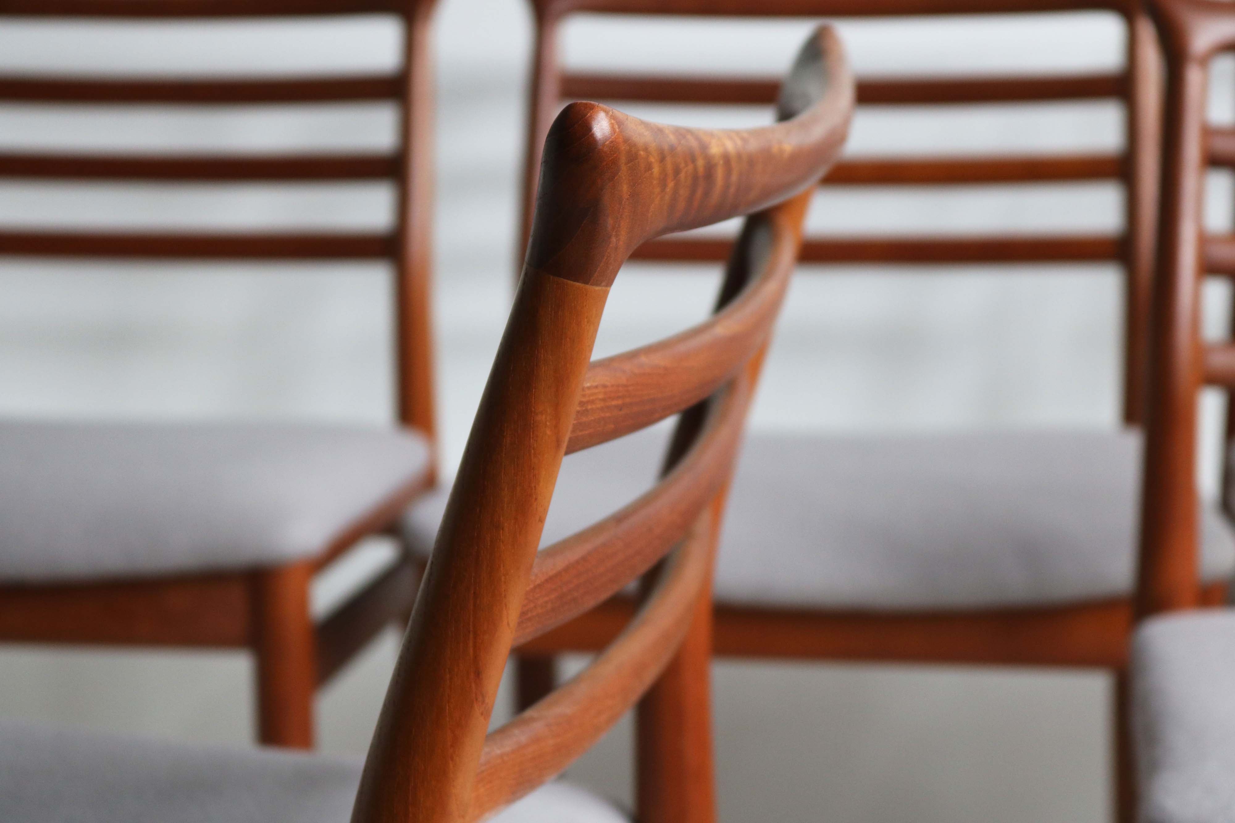 Set of six Danish dining chairs by Erling Torvits 1960