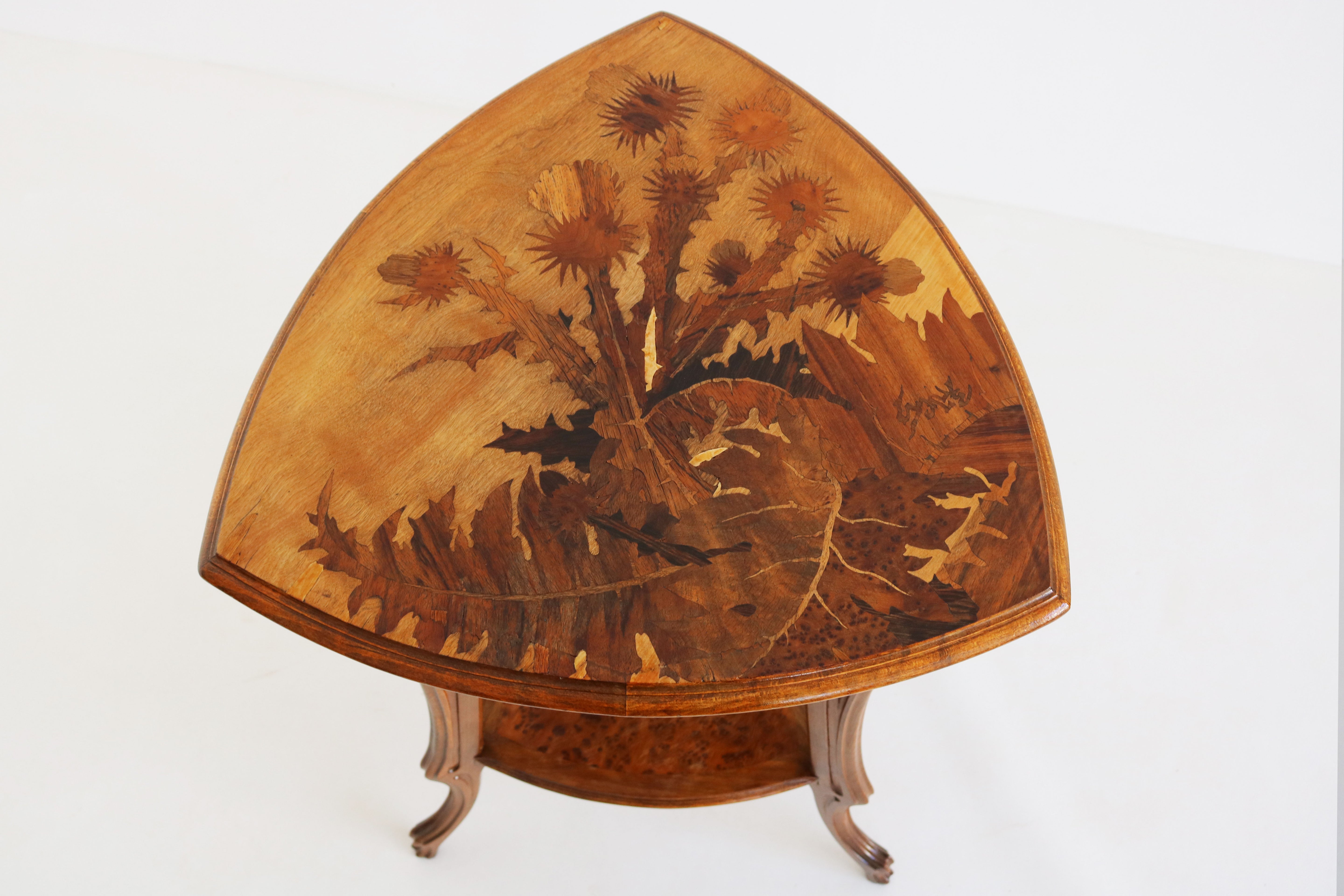 Art Nouveau Gueridon ''Thistle'' by Emile Galle 1900