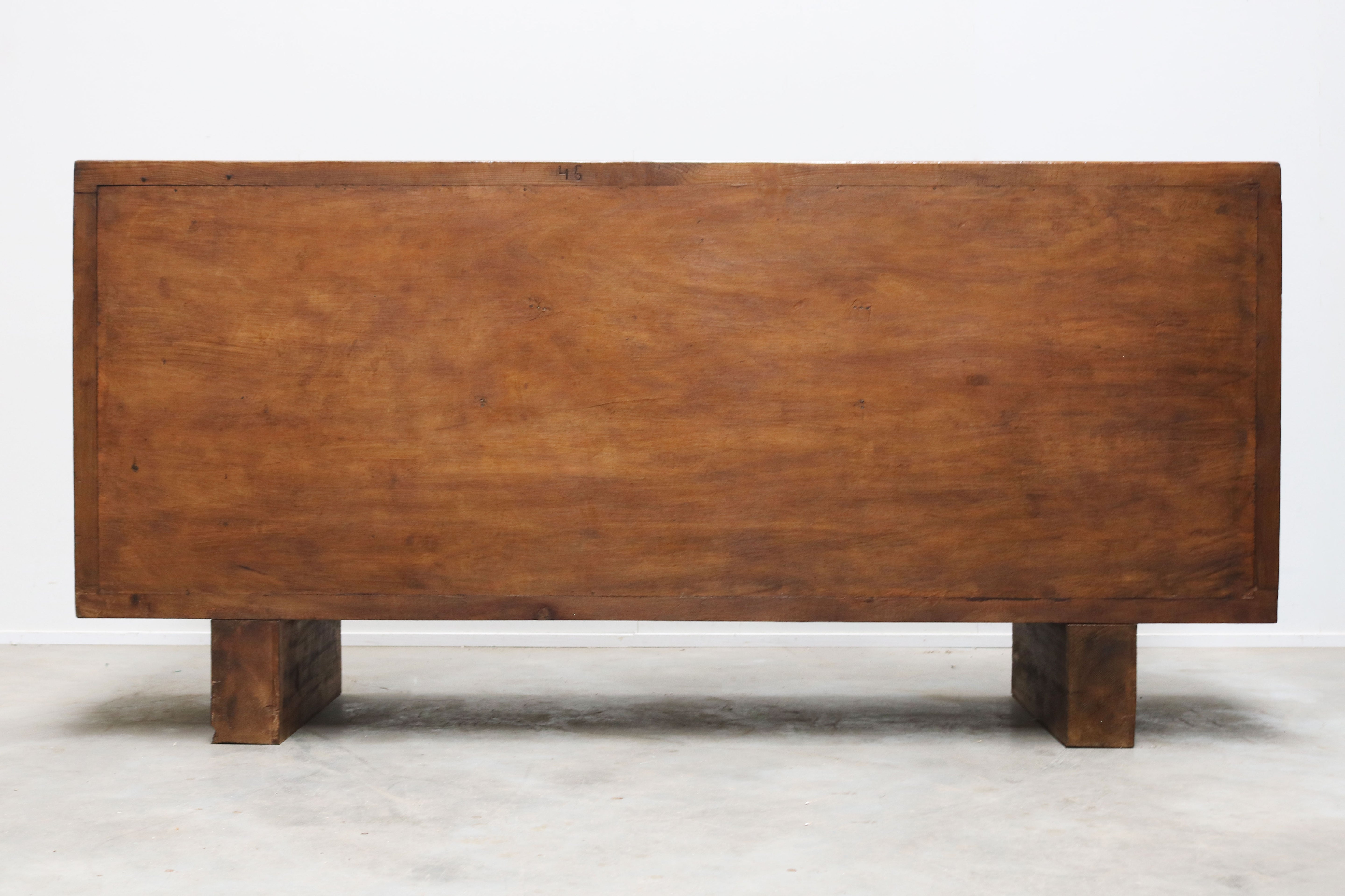 Exquisite Brutalist design sideboard by BIOSCA Spain 1960