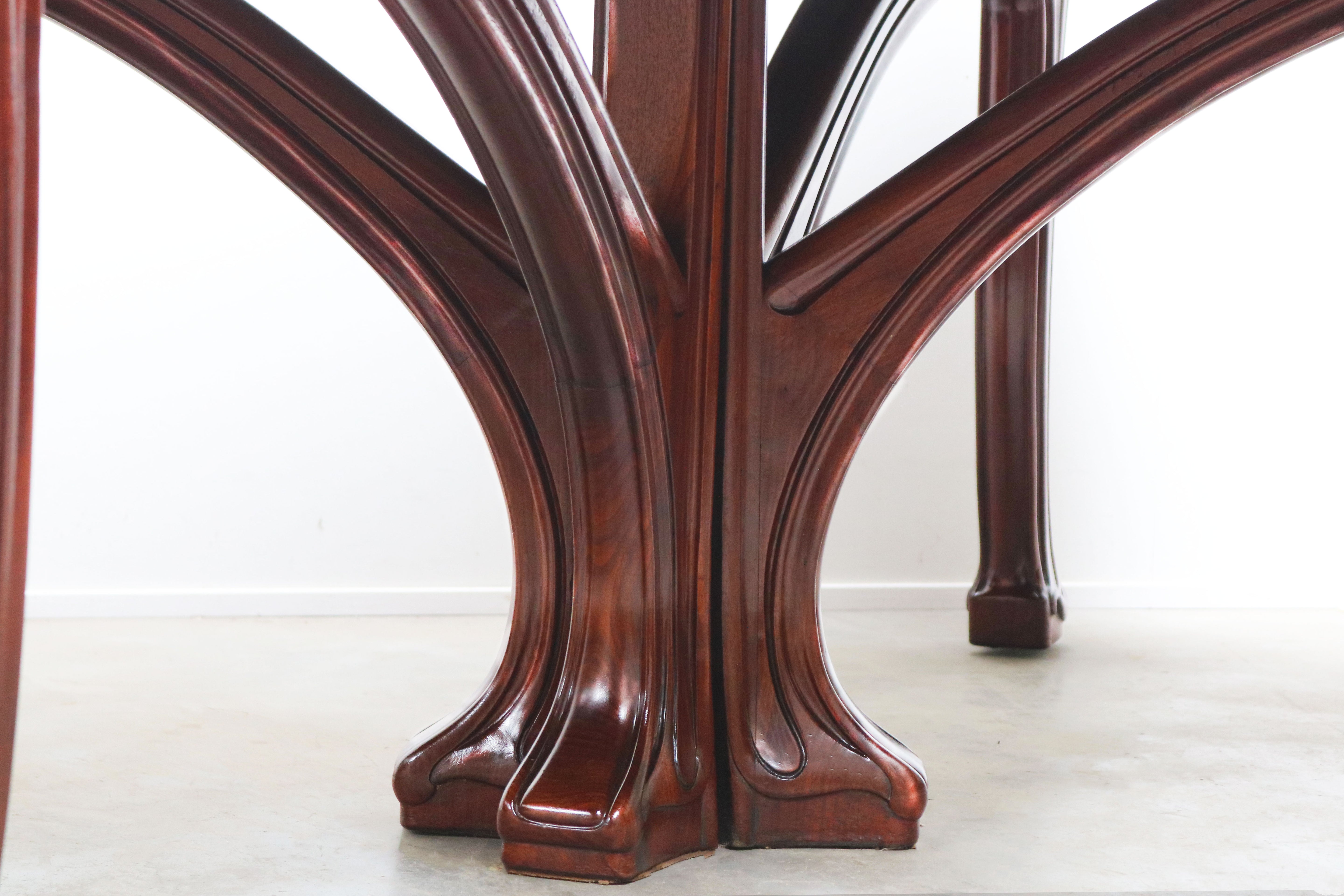 Exquisite Art Nouveau dining table by Eugene Gaillard for Maison Bing 1900
