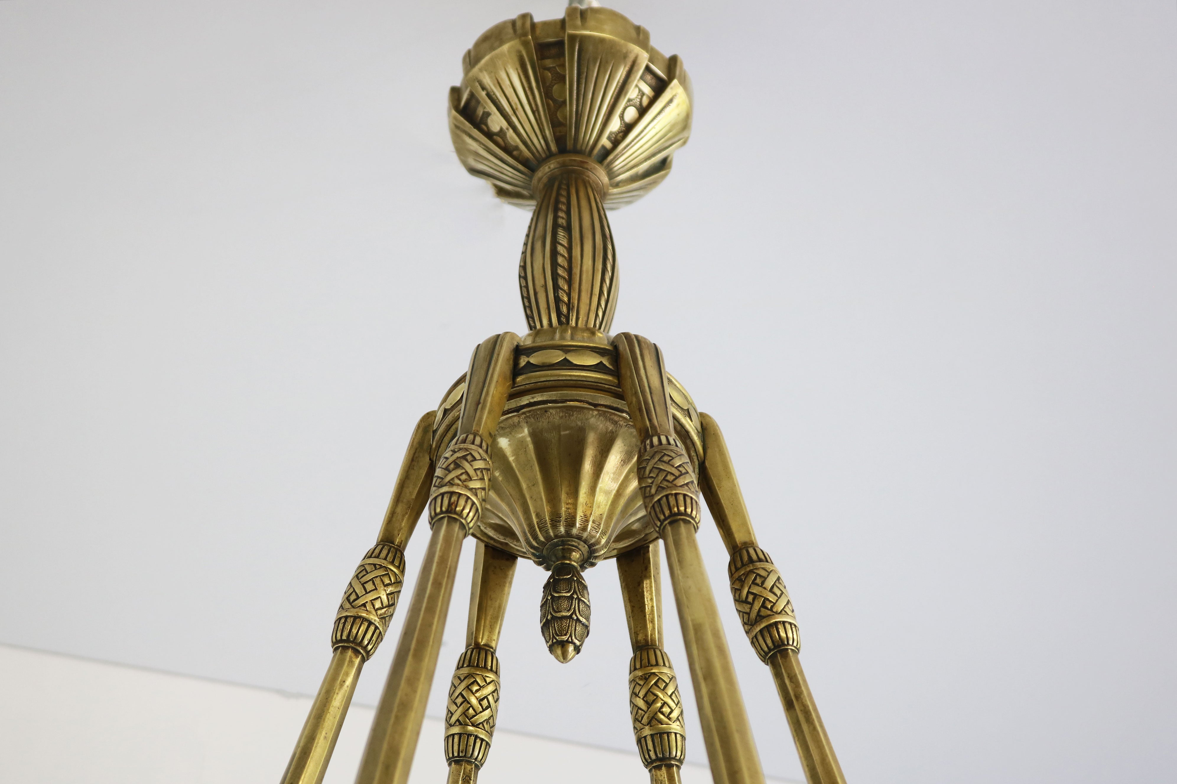 Monumental chandelier by Maurice Dufrene & Daum Nancy 1920