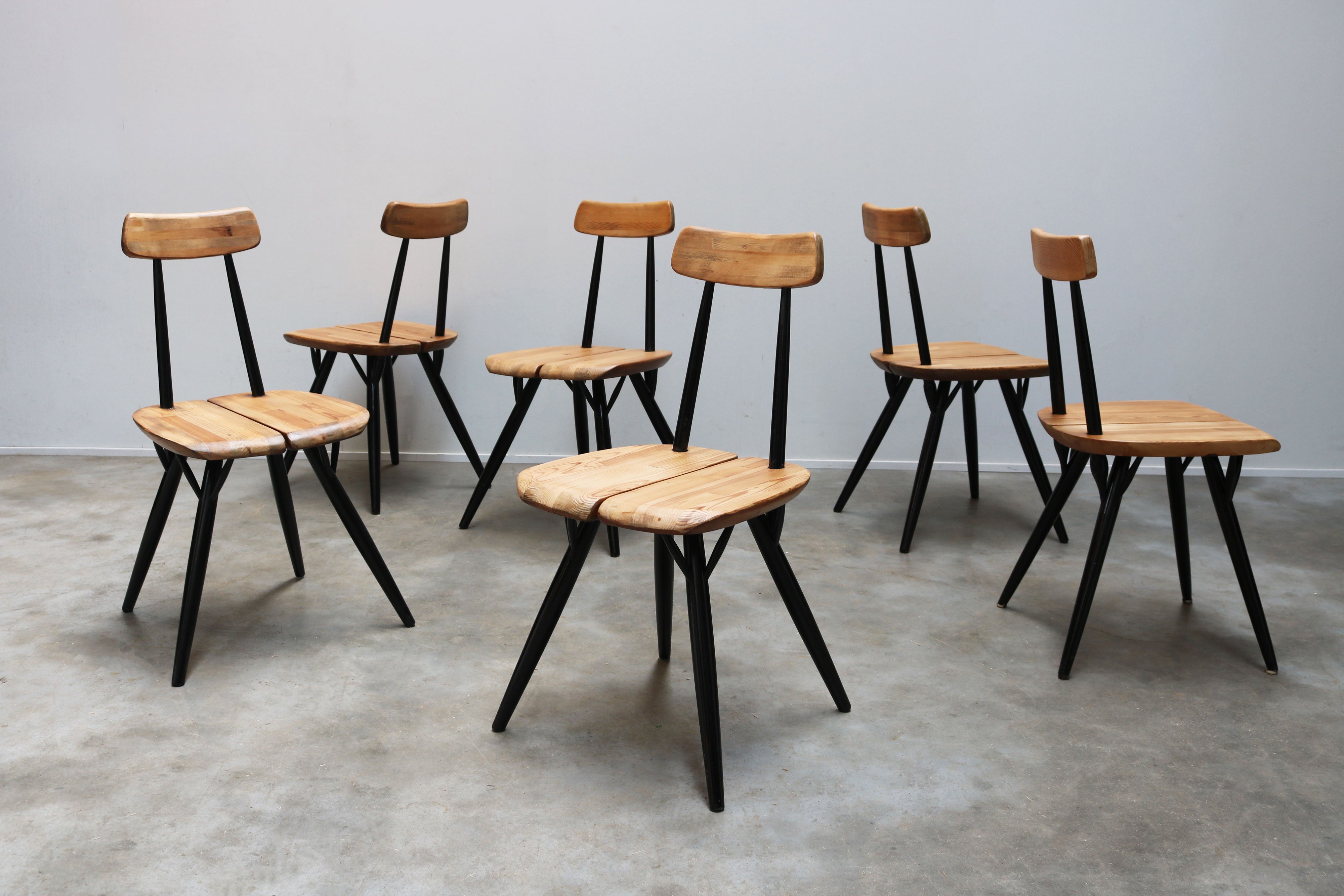 Rare ''Pirkka'' dining room set by Ilmari Tapiovaara for Laukaan Puu 1955