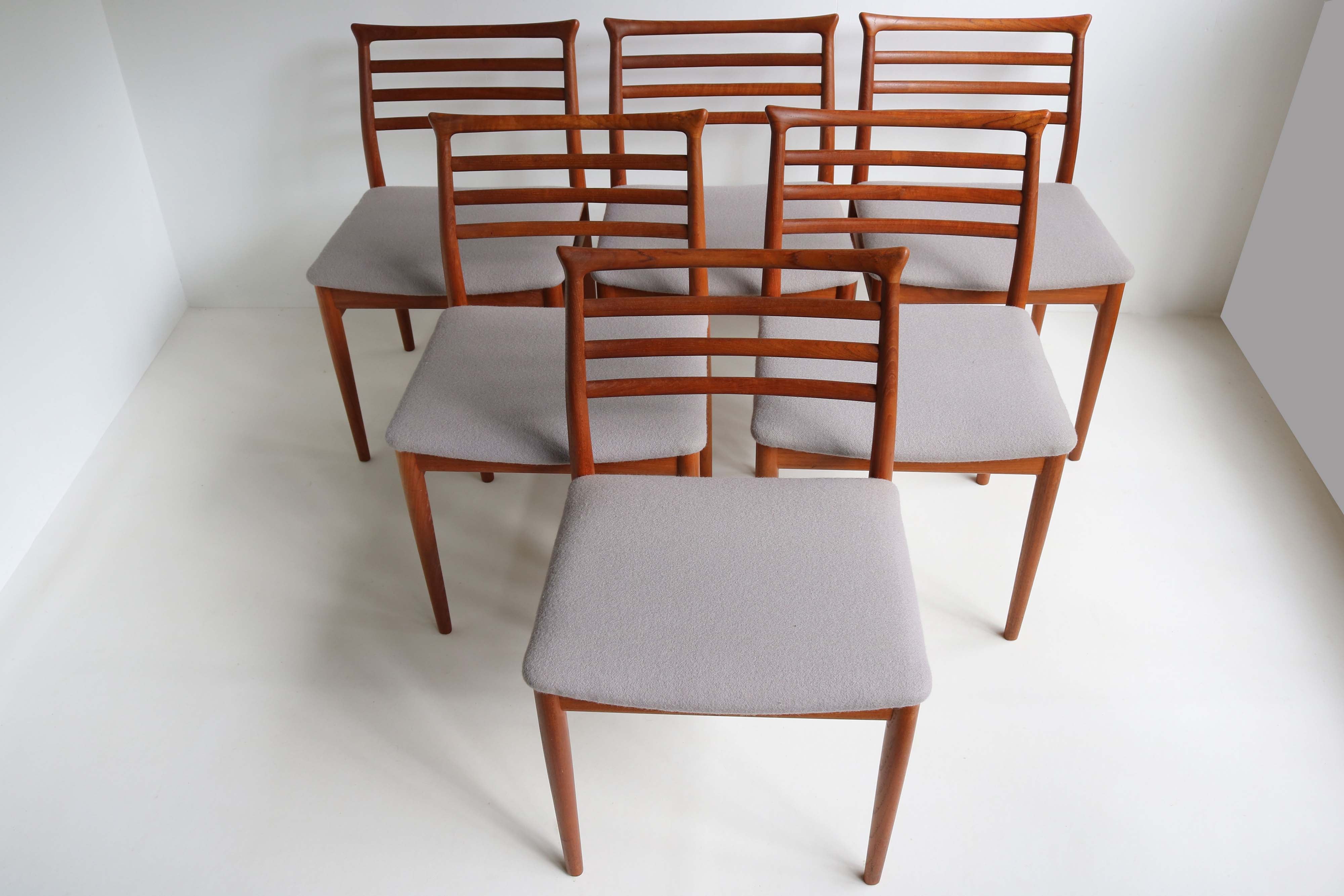 Set of six Danish dining chairs by Erling Torvits 1960