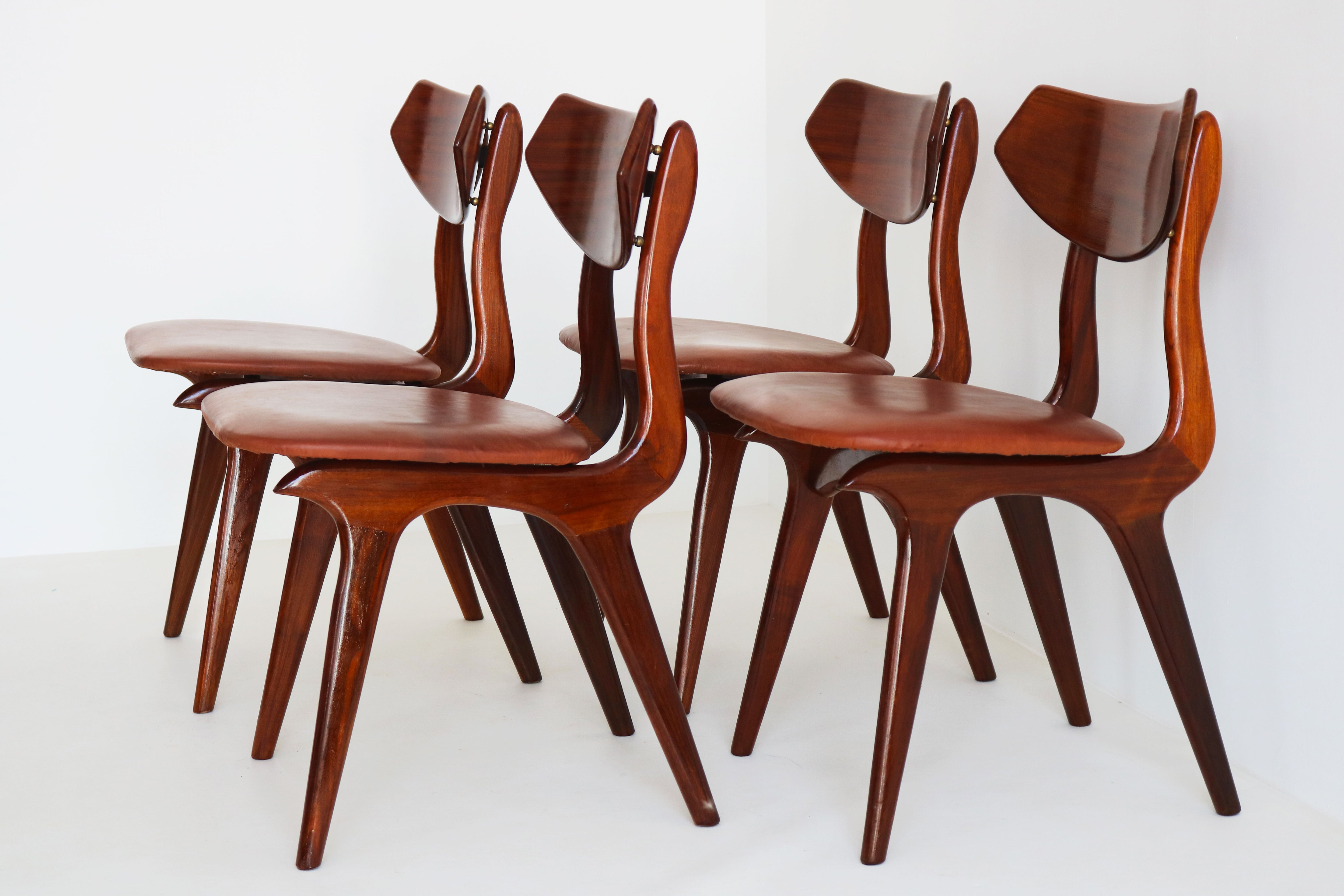 set of 4 dutch design chairs by Louis Van Teeffelen for AWA 1960