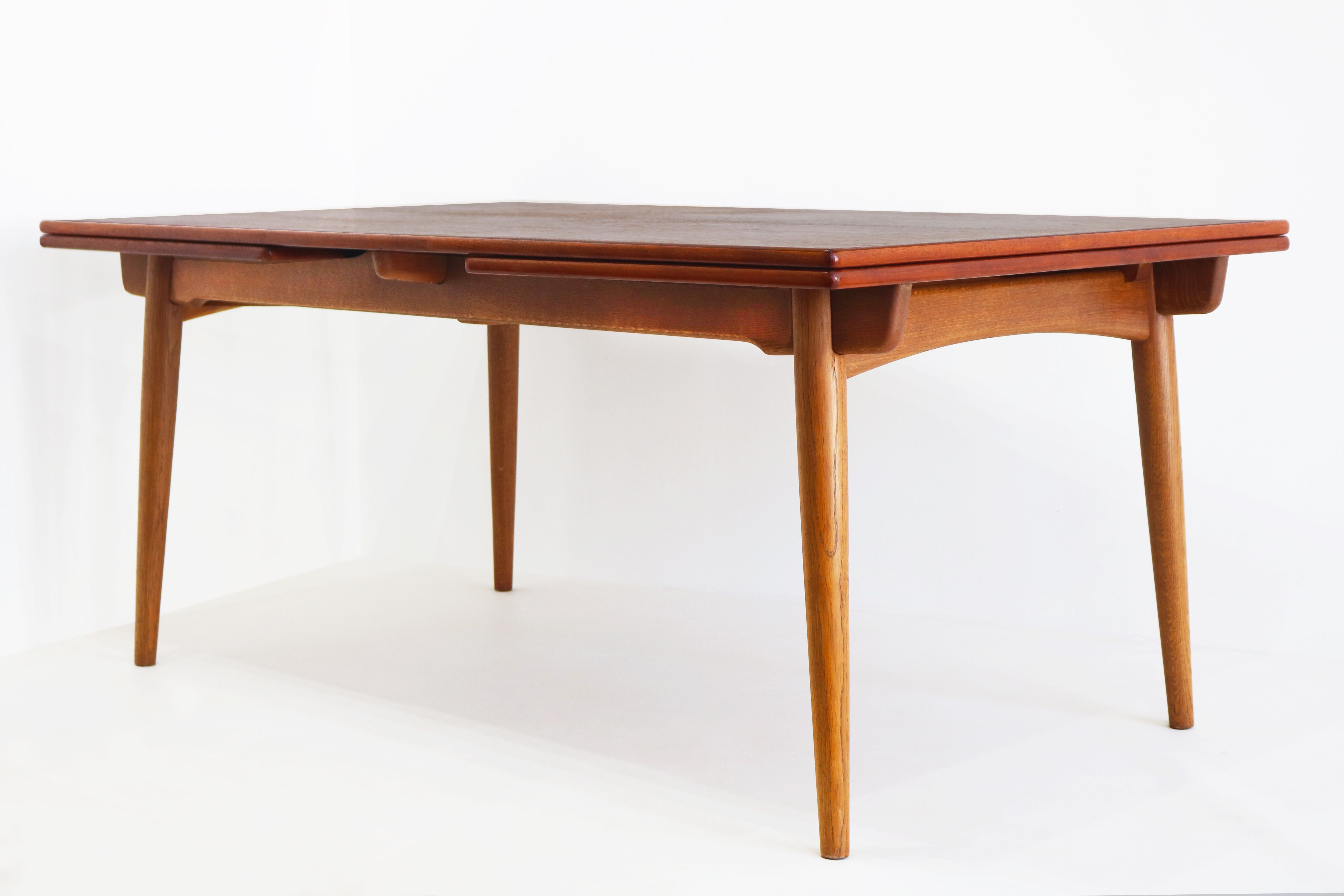 Rare AT-312 table in Teak & Oak by Hans J. Wegner for Andreas Tuck 1950