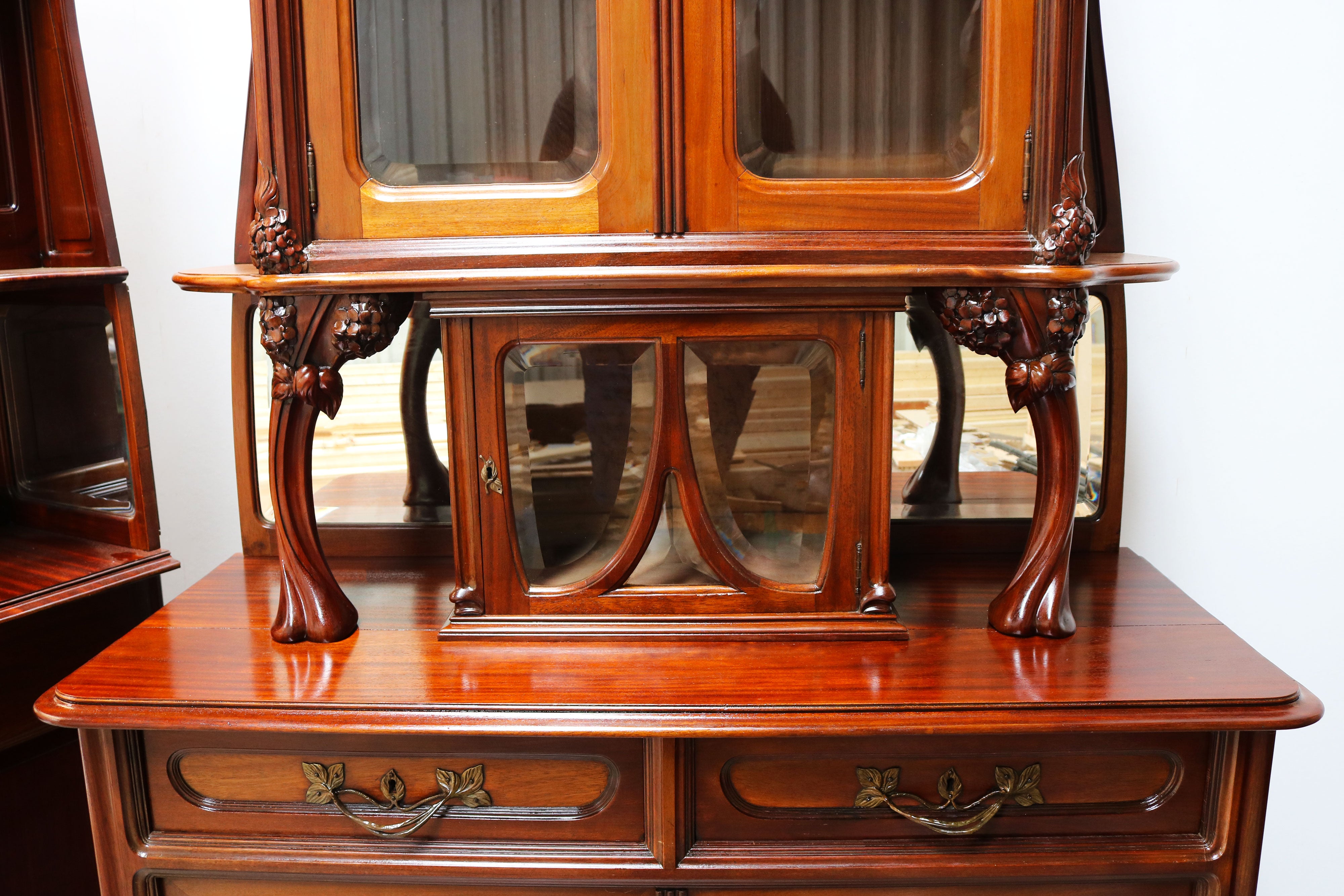 Pair of Art Nouveau buffet cabinet by Maison Gouffe Jeune 1902
