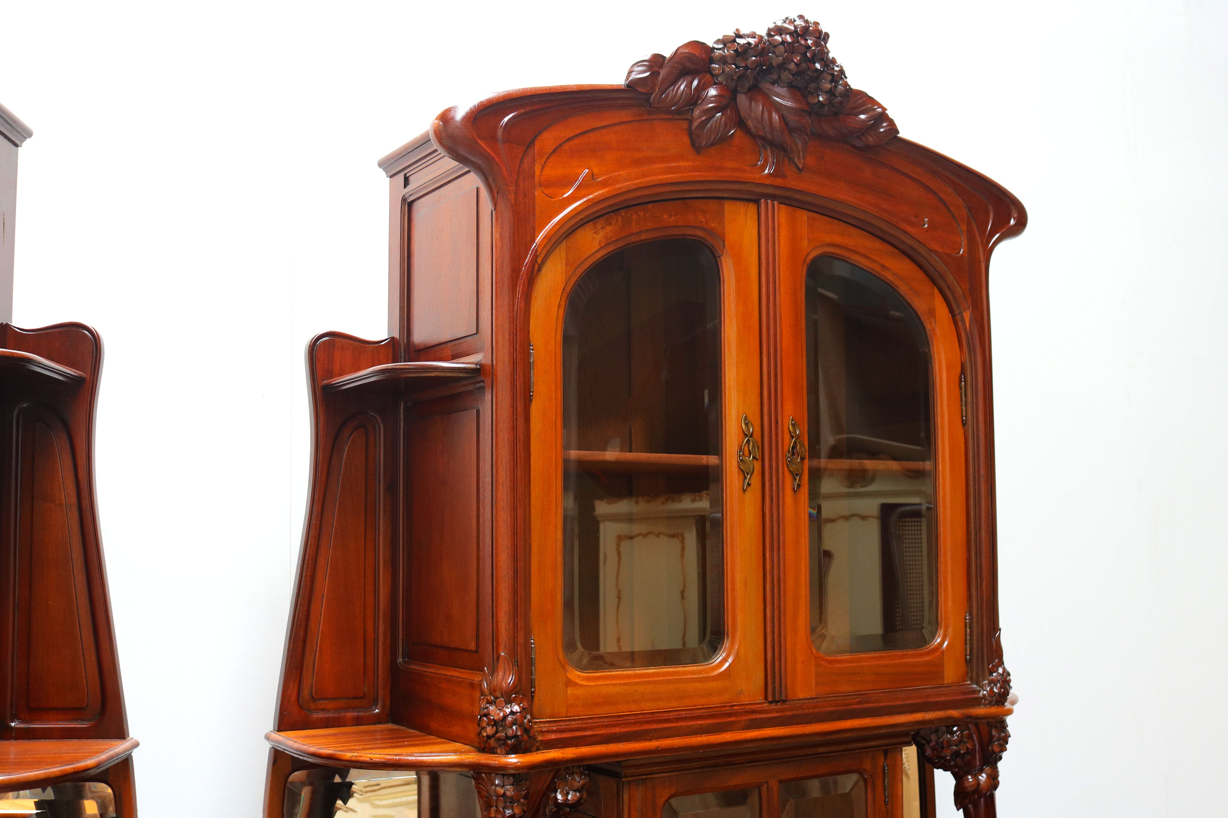 Pair of Art Nouveau buffet cabinet by Maison Gouffe Jeune 1902
