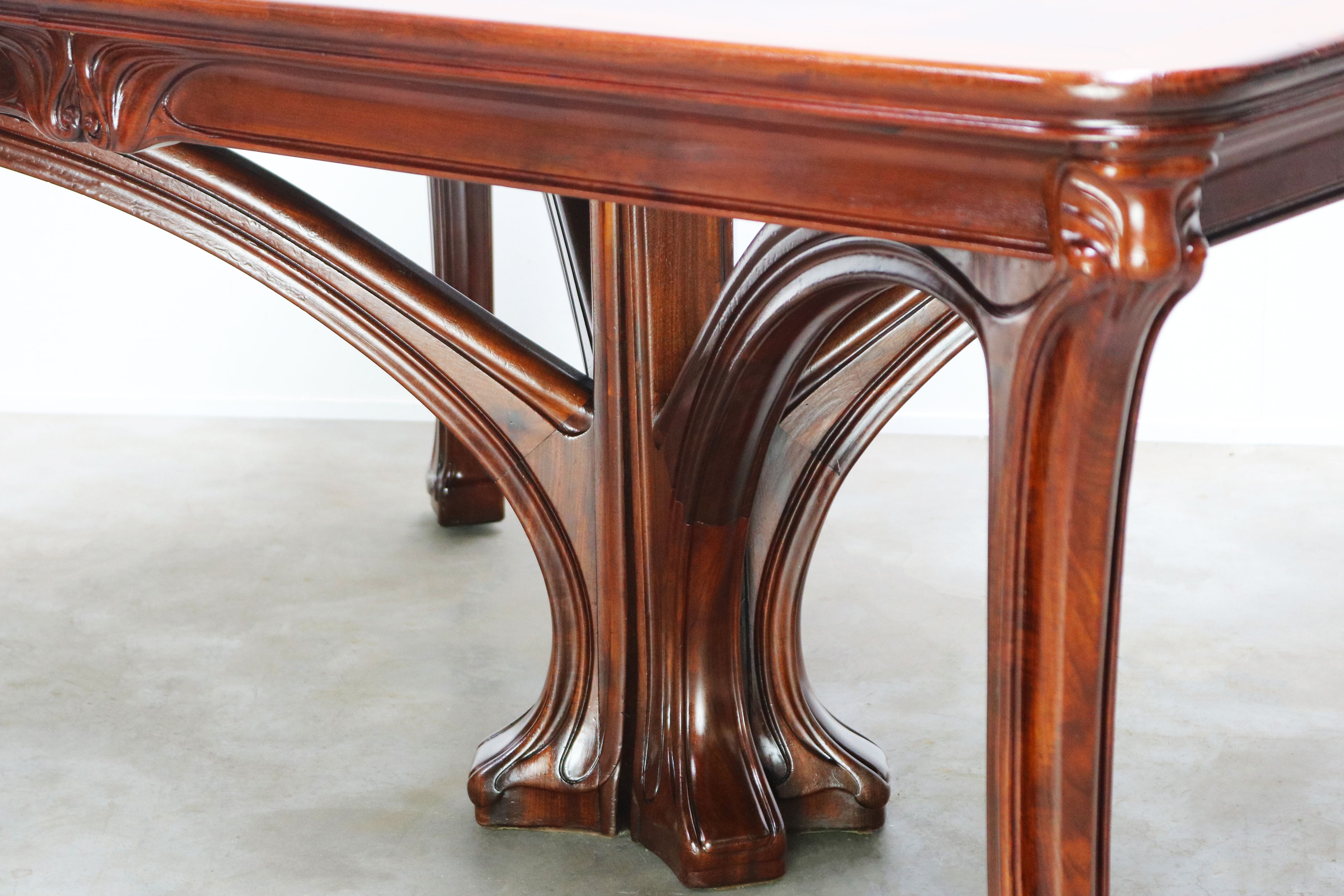 Exquisite Art Nouveau dining table by Eugene Gaillard for Maison Bing 1900