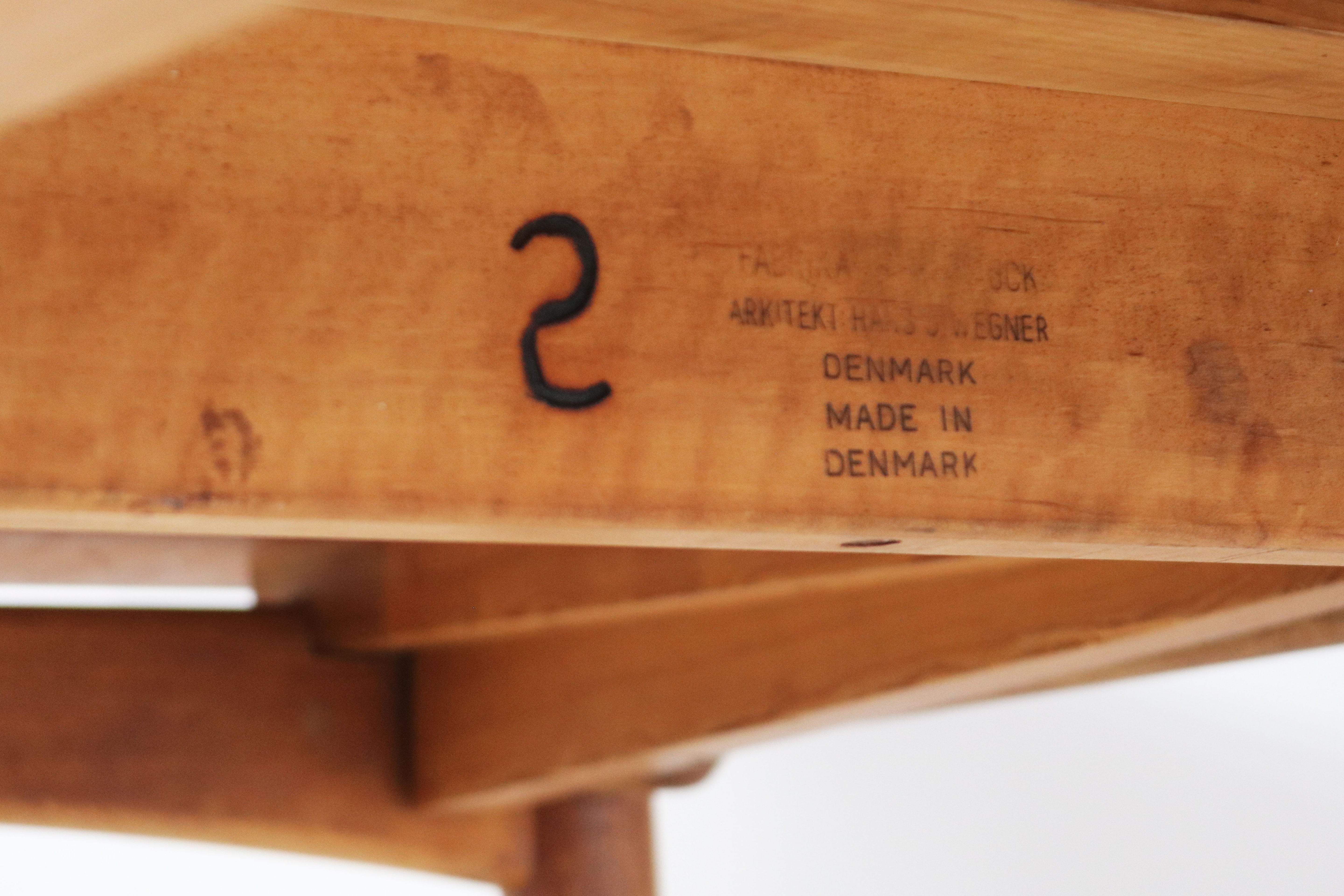 Rare AT-312 table in Teak & Oak by Hans J. Wegner for Andreas Tuck 1950