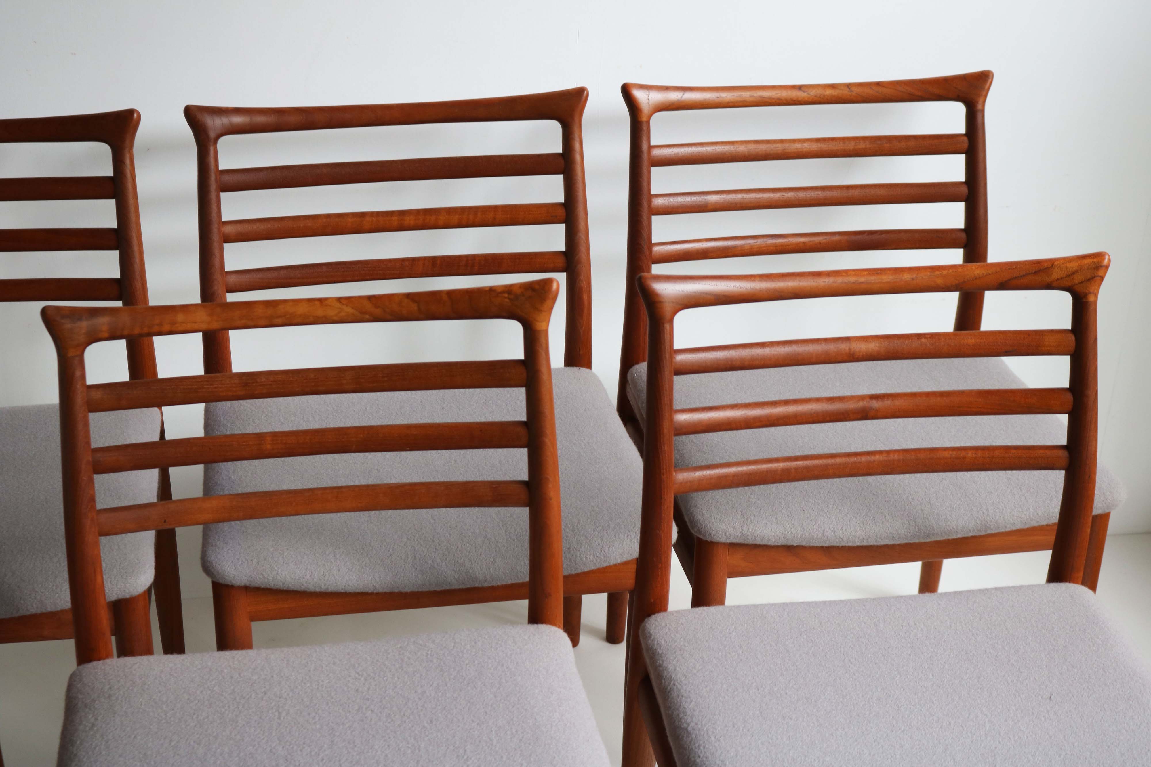 Set of six Danish dining chairs by Erling Torvits 1960