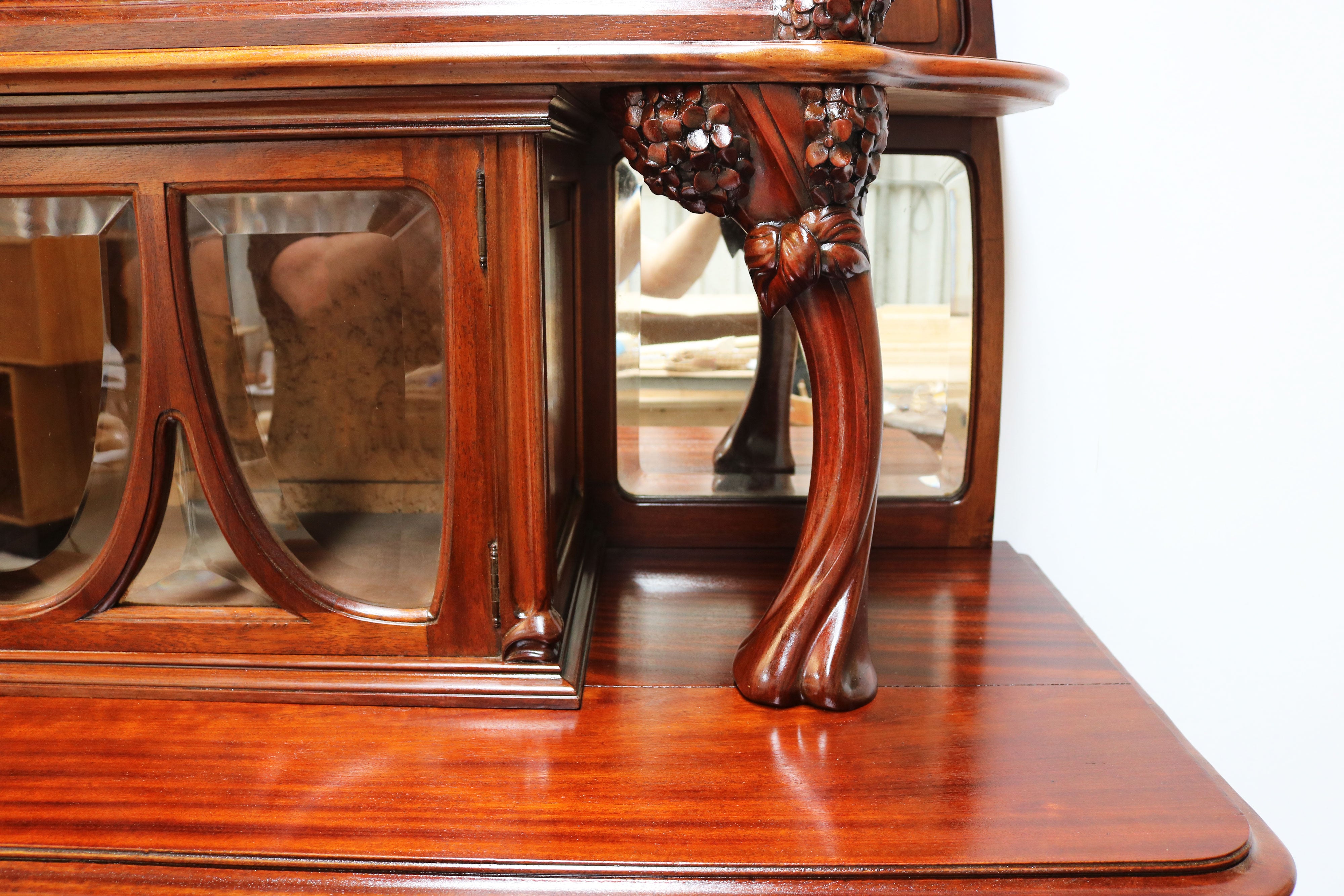 Pair of Art Nouveau buffet cabinet by Maison Gouffe Jeune 1902