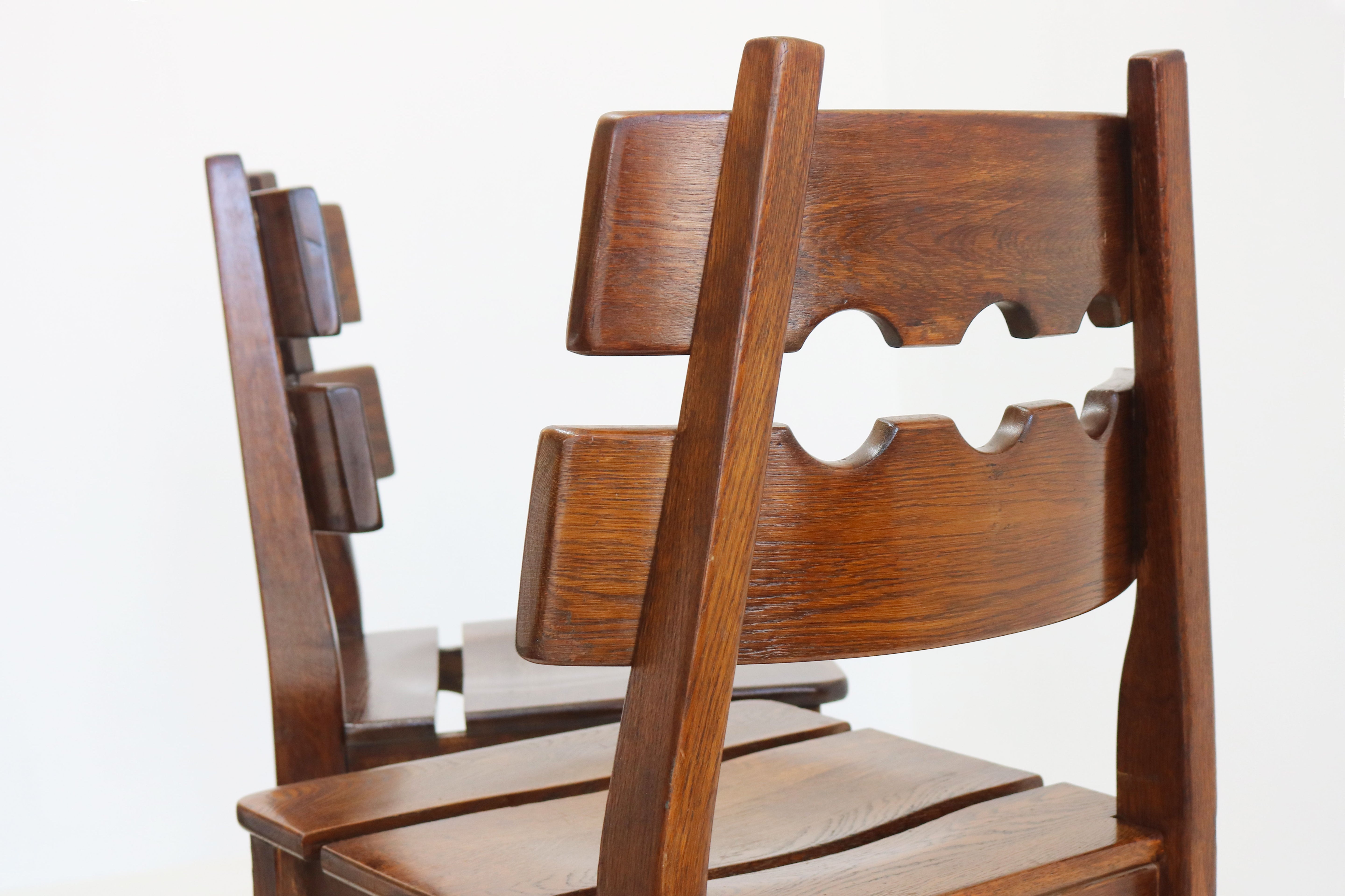 Set of 6 ''Razor Back'' chairs by Henning kjaernulf for Nyrup Møbelfabrik 1970
